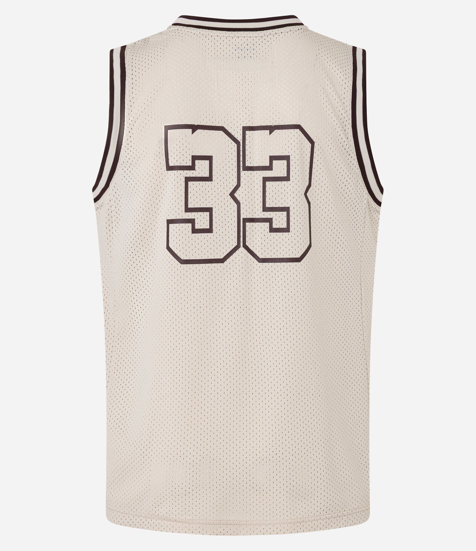 Regata Esportiva de Basquete com Tecnologia Dry e Estampa Lettering Miami Bege 10