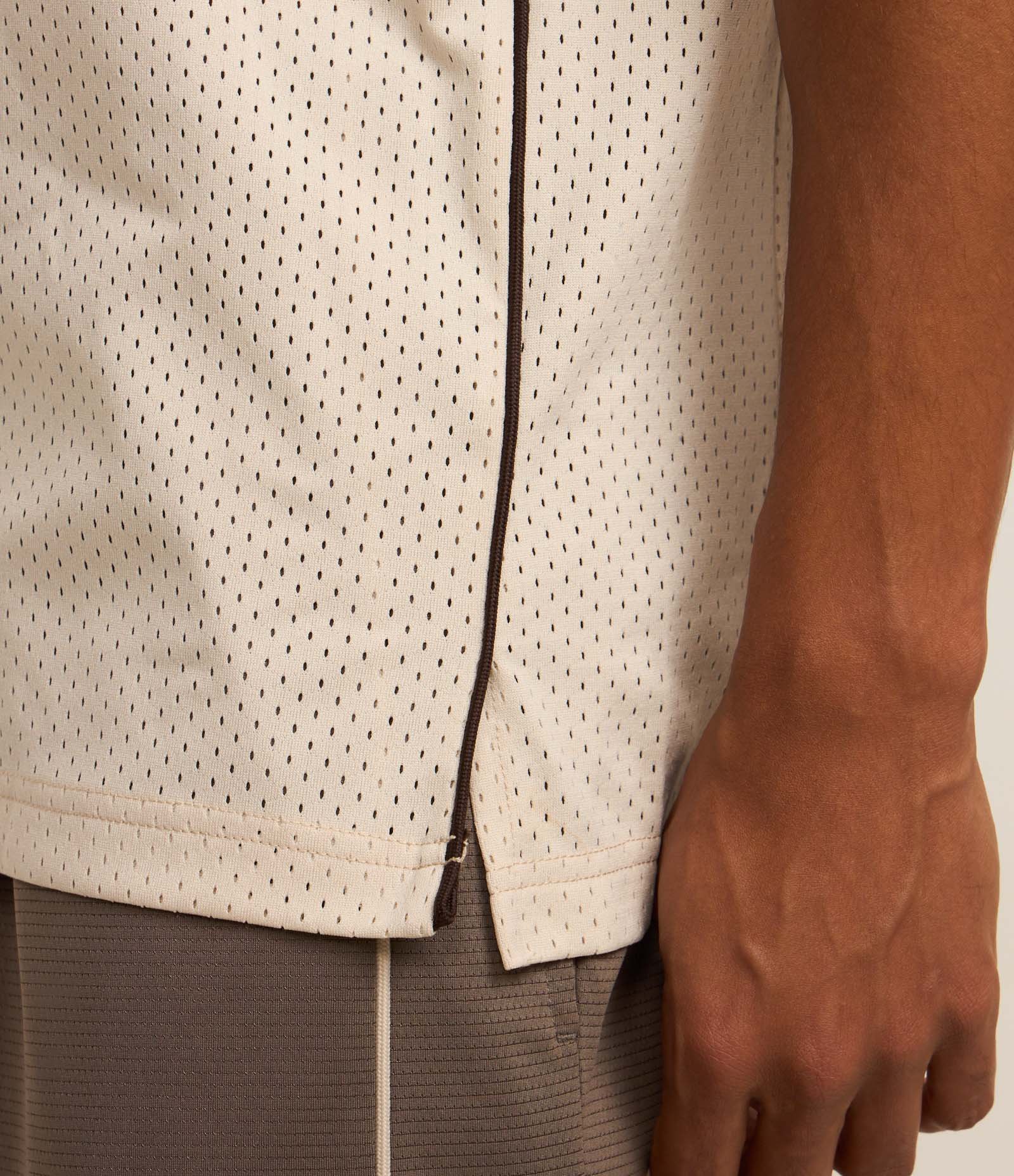 Regata Esportiva de Basquete com Tecnologia Dry e Estampa Lettering Miami Bege 5