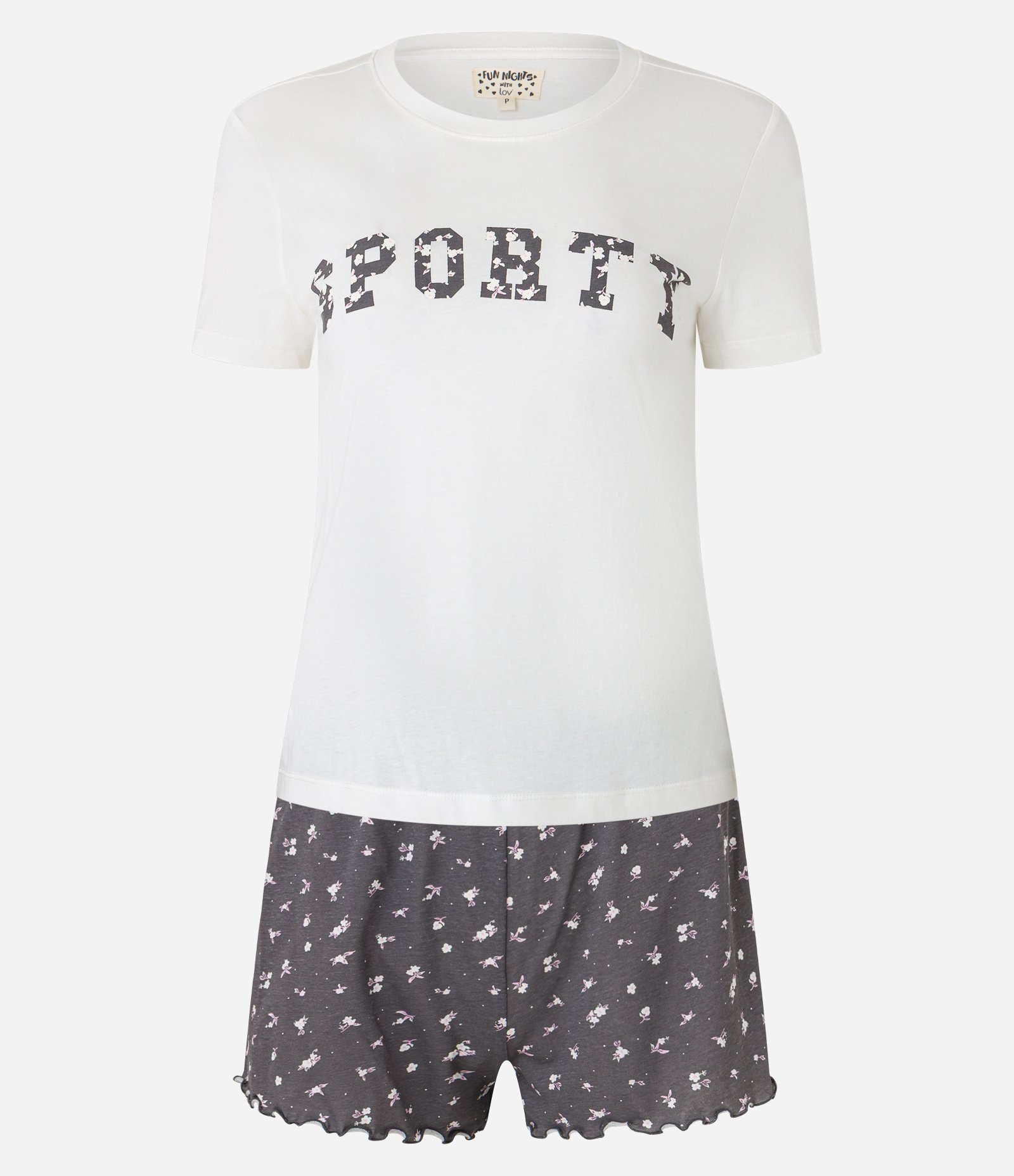 Pijama Short Doll em Algodão com Estampa Floral Sporty Multicores 4