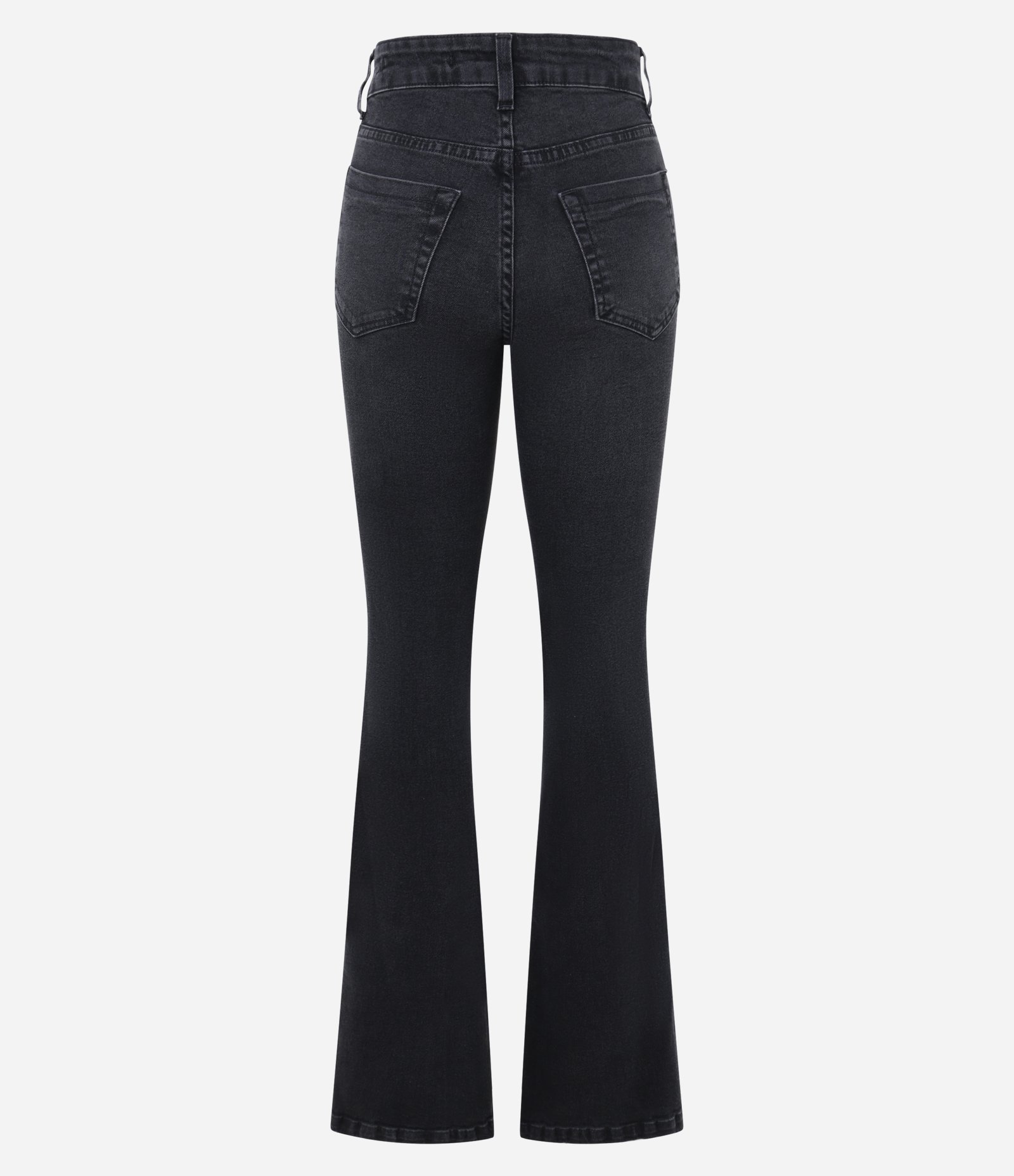 Calça Boot Cut em Jeans com Cintura Alta Preto 7