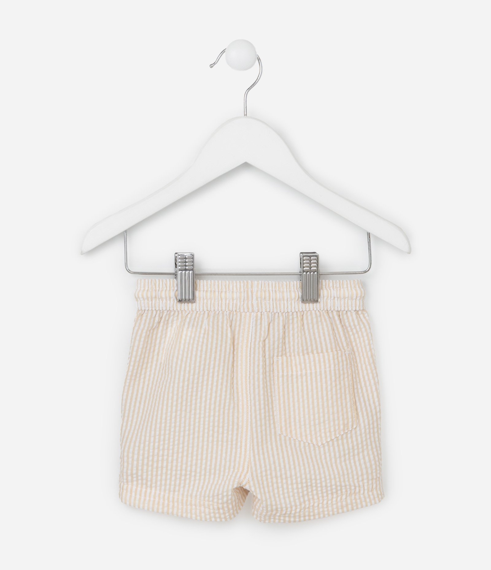 Bermuda Infantil Listrada e com Bolsinho - 0 a 18 meses 3
