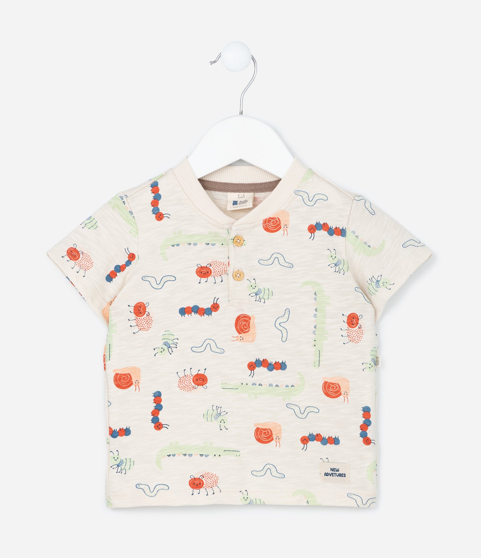 Conjunto Infantil com Estampa Bichinhos - Tam 0 a 18 meses Bege/Marrom 3