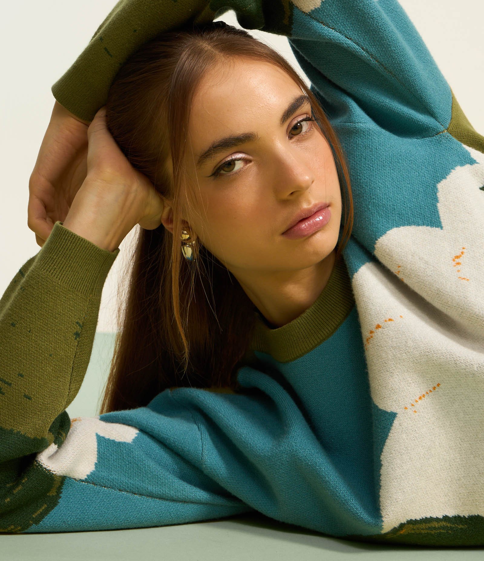 Suéter em Jacquard com Estampa Patinhos na Lagoa Multicores 6