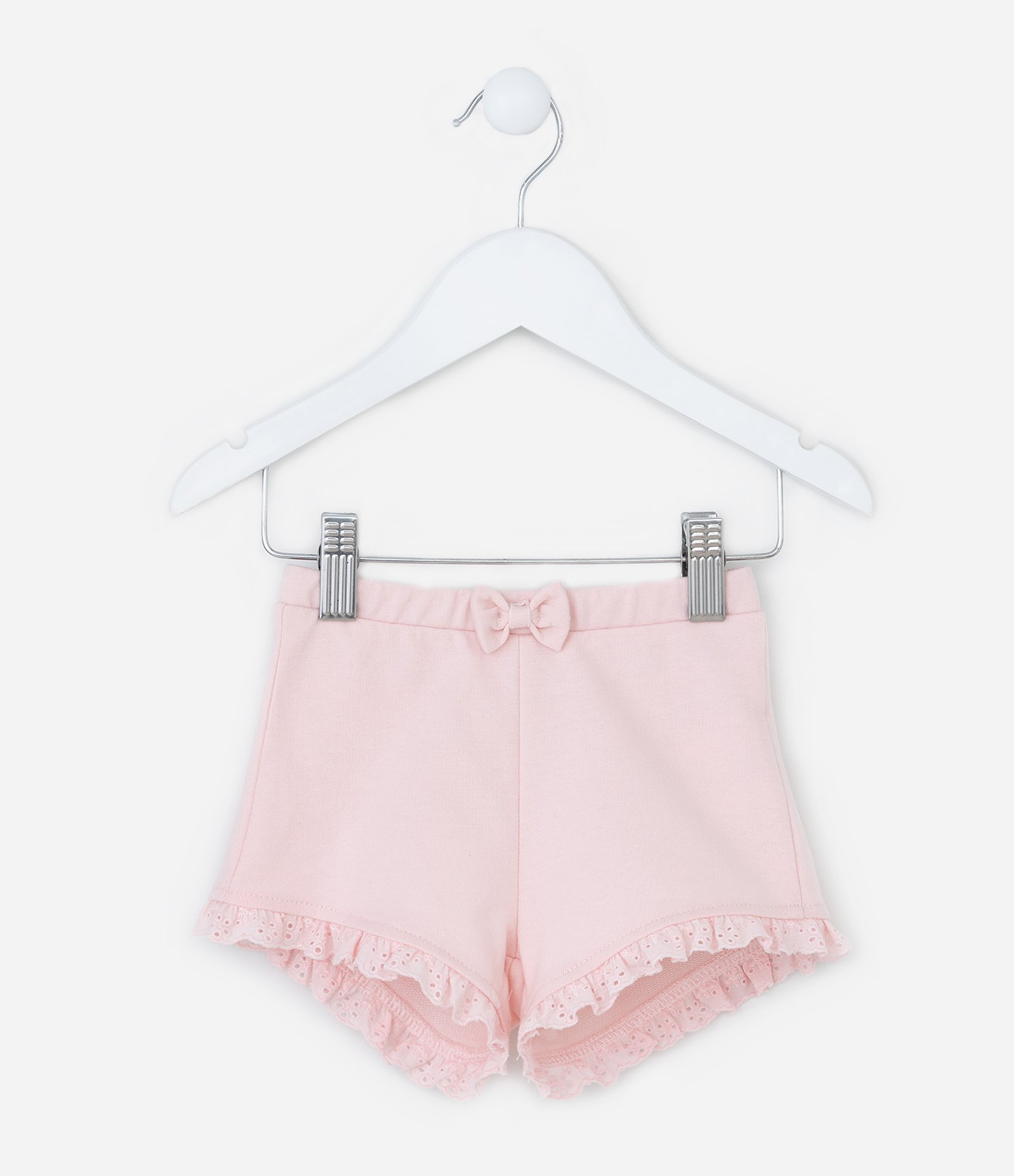 Short Infantil com Babadinhos e Laço - Tam 0 a 18 meses Rosa 1
