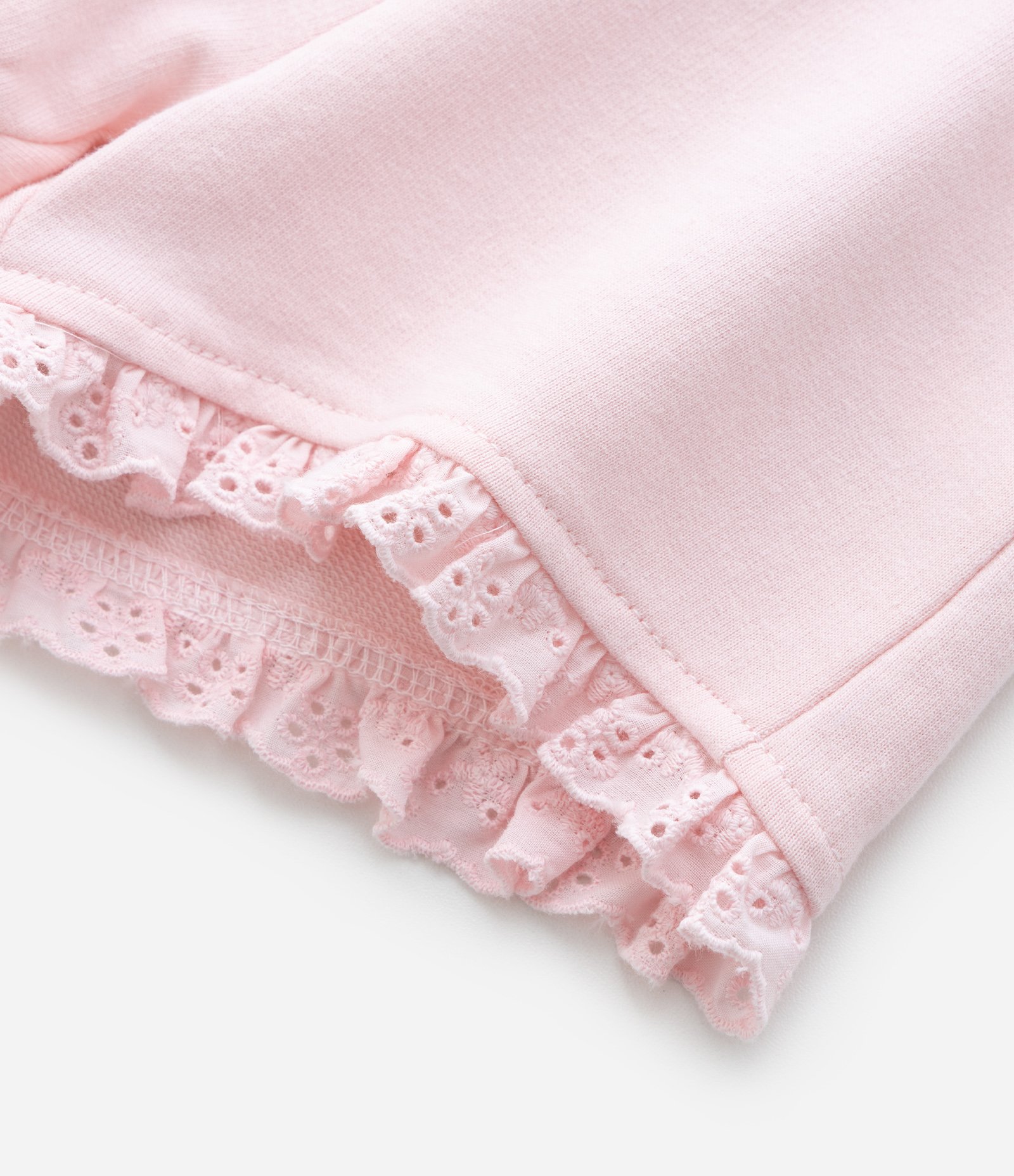 Short Infantil com Babadinhos e Laço - Tam 0 a 18 meses Rosa 4