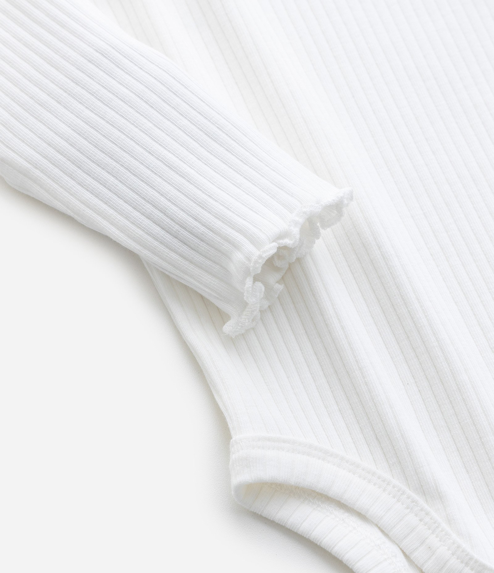 Body Infantil Canelado com Gola Boneca em Broderie - Tam 0 a 18 meses Branco 7