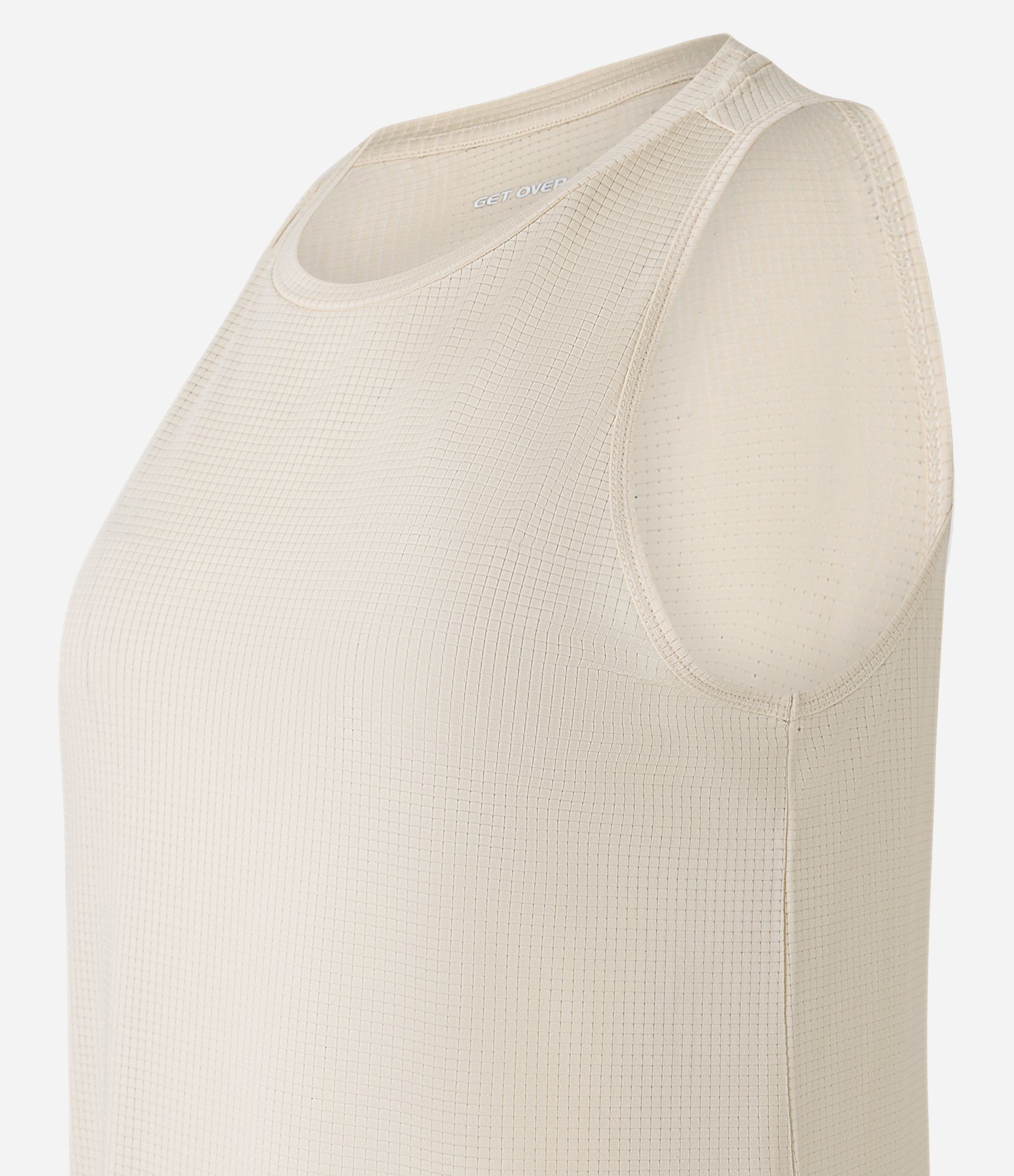 Regata Esportiva em Microfibra Texturizada e Barra Arredondada Bege 7