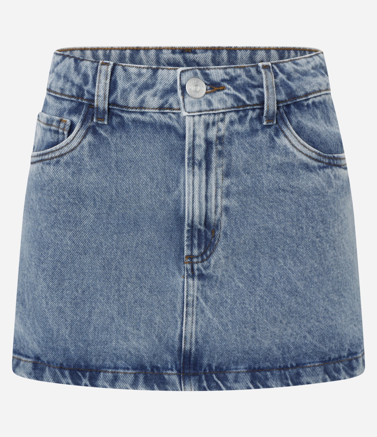 Minissaia em Jeans com Cintura Média Azul 6
