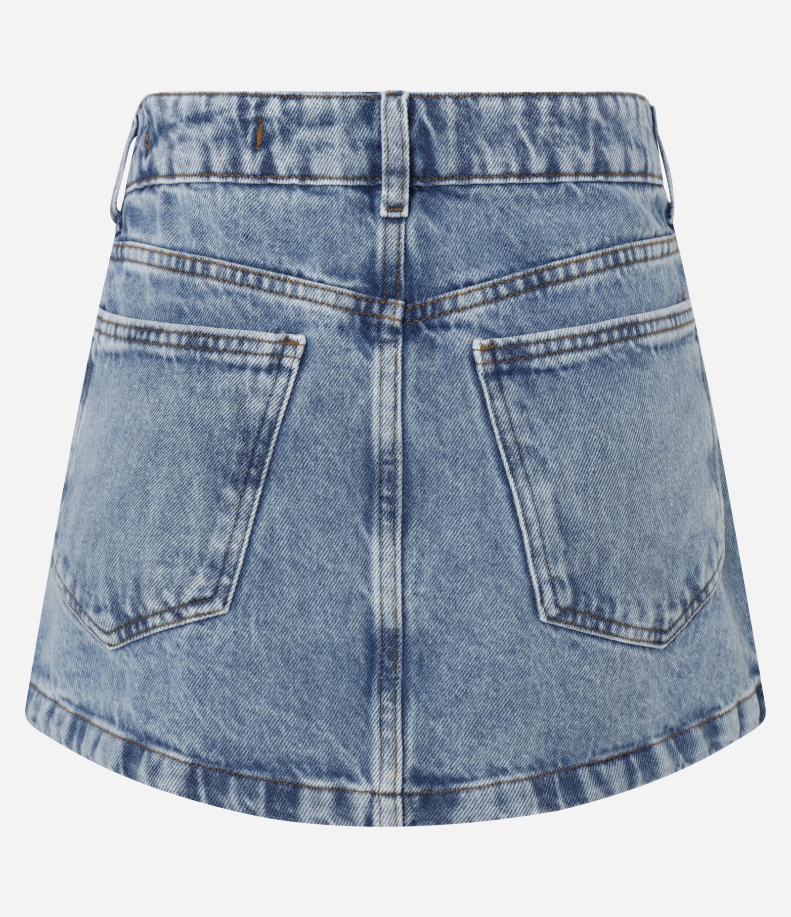Minissaia em Jeans com Cintura Média Azul 7