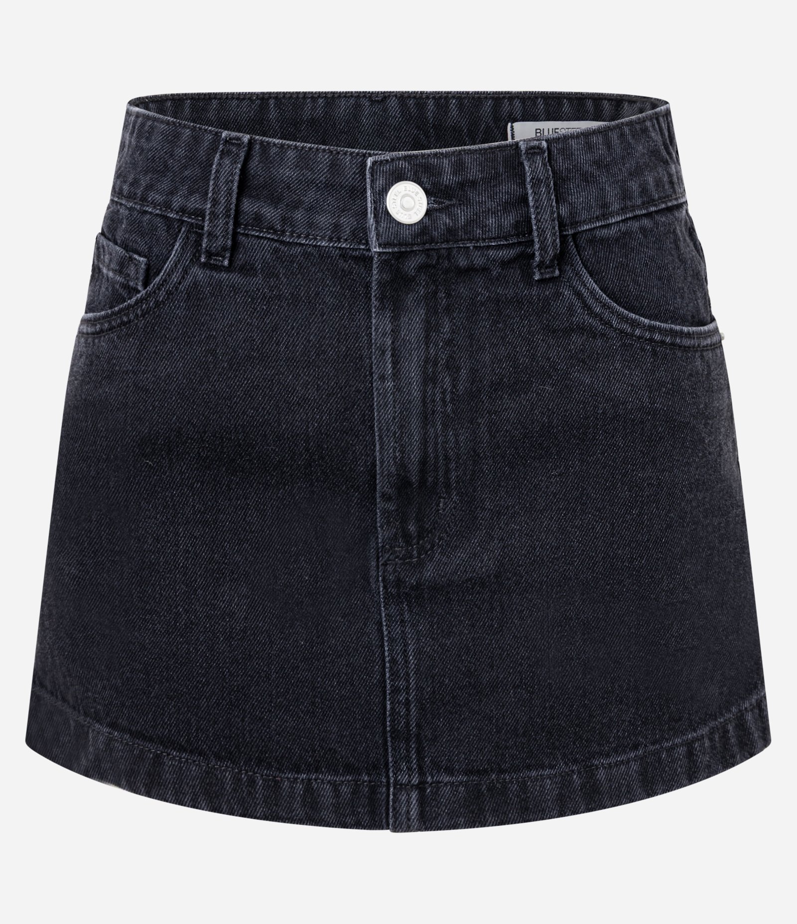 Minissaia em Jeans com Cintura Média Preto 6