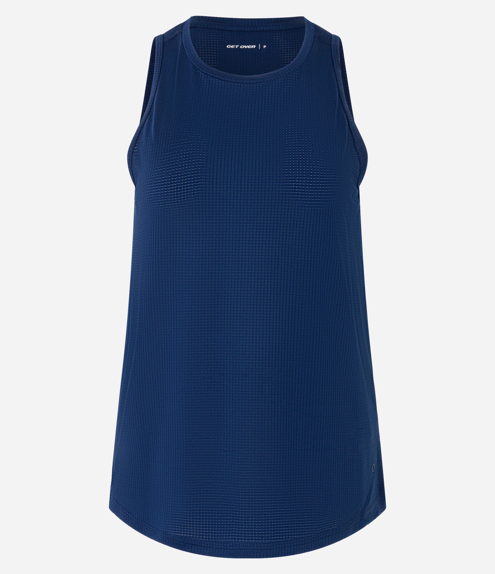 Regata Esportiva em Microfibra Texturizada e Barra Arredondada Azul 5