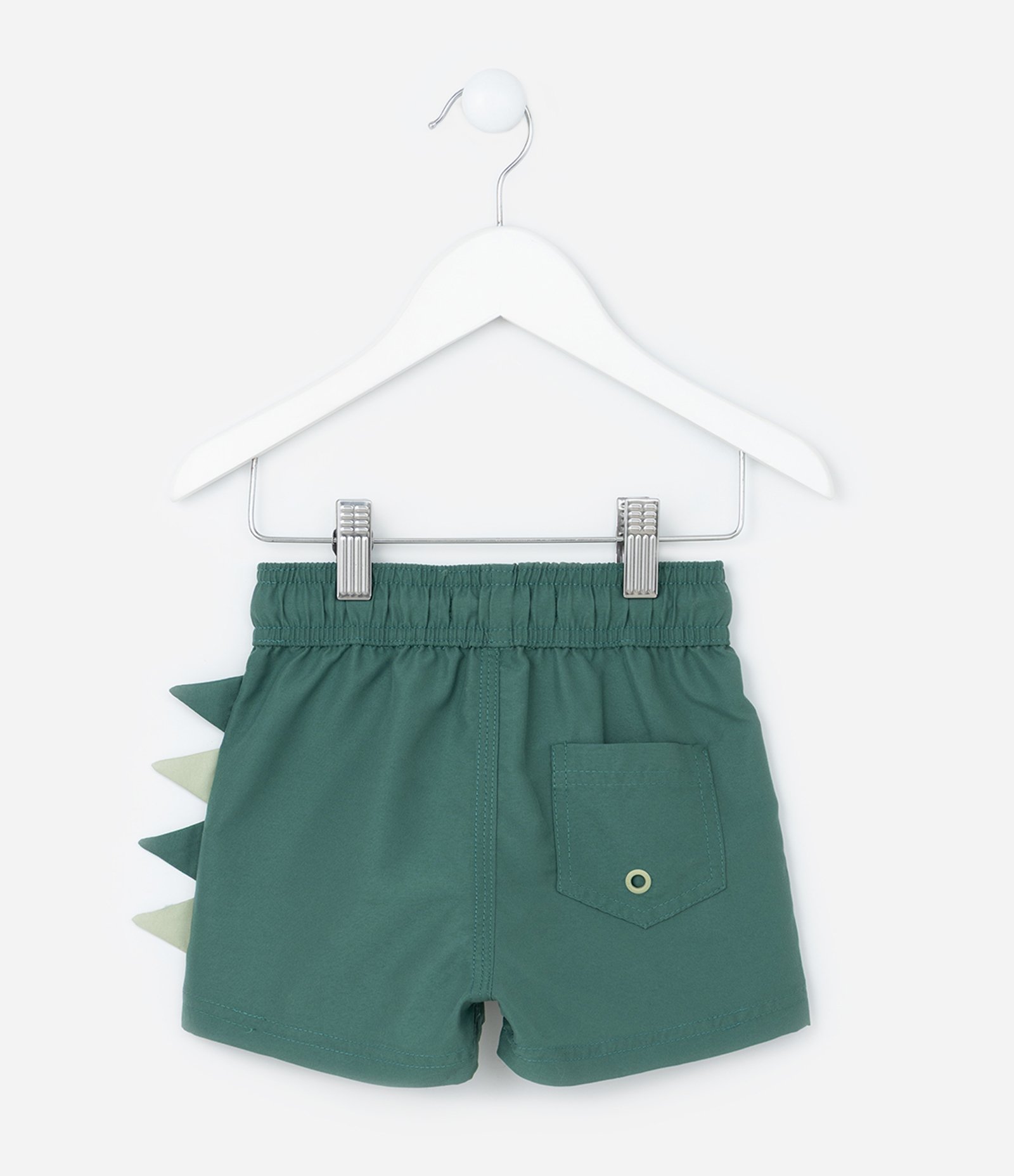 Bermuda Infantil em Microfibra com Crista Interativa - 1 a 6 Anos Verde 3