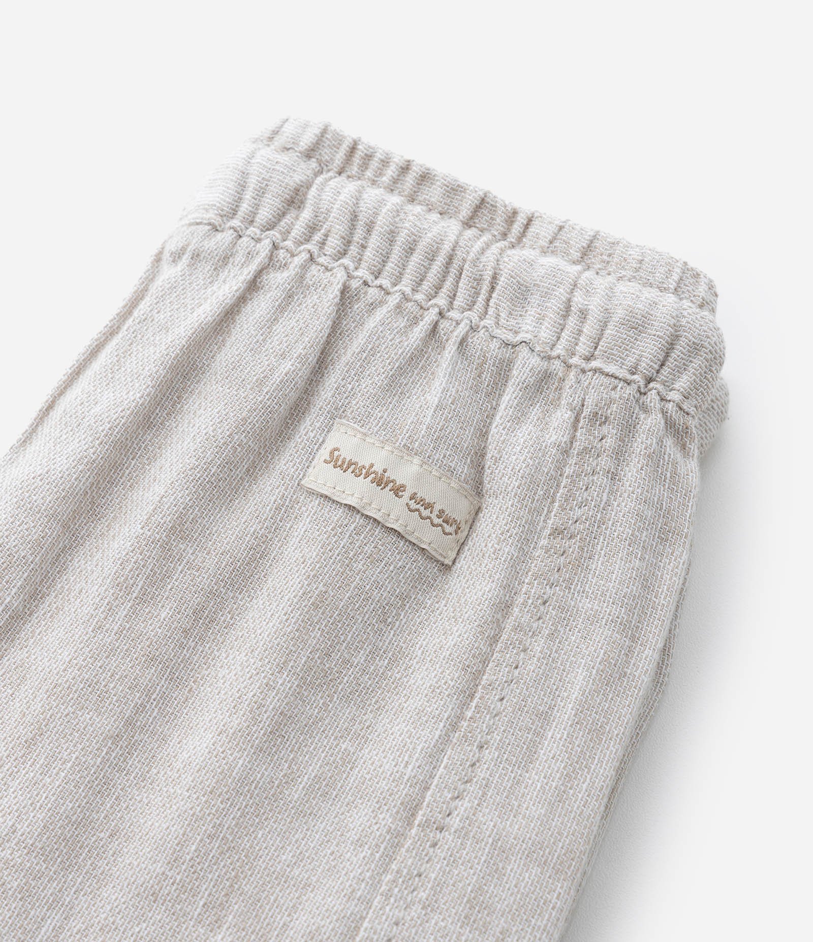 Calça Infantil com Linho e Cós Elástico - Tam 1 a 6 anos Off White 4