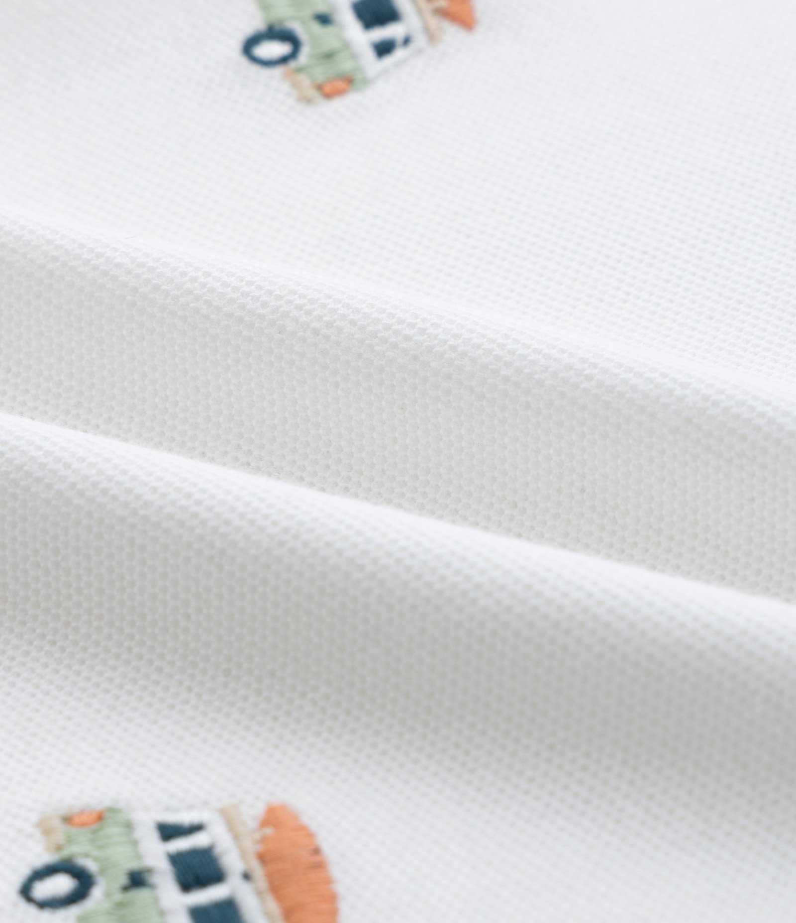 Camisa Polo Infantil com Estampa Bordada - Tam 1 A 5 Anos Branco 4