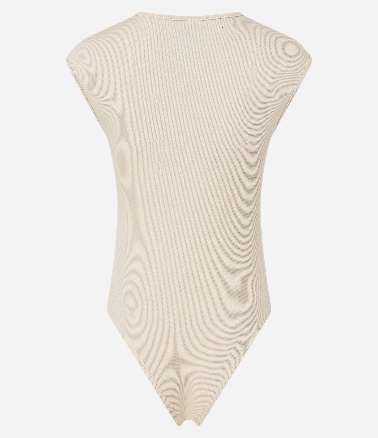 Body em Ribana com Ombro Caído Bege 6