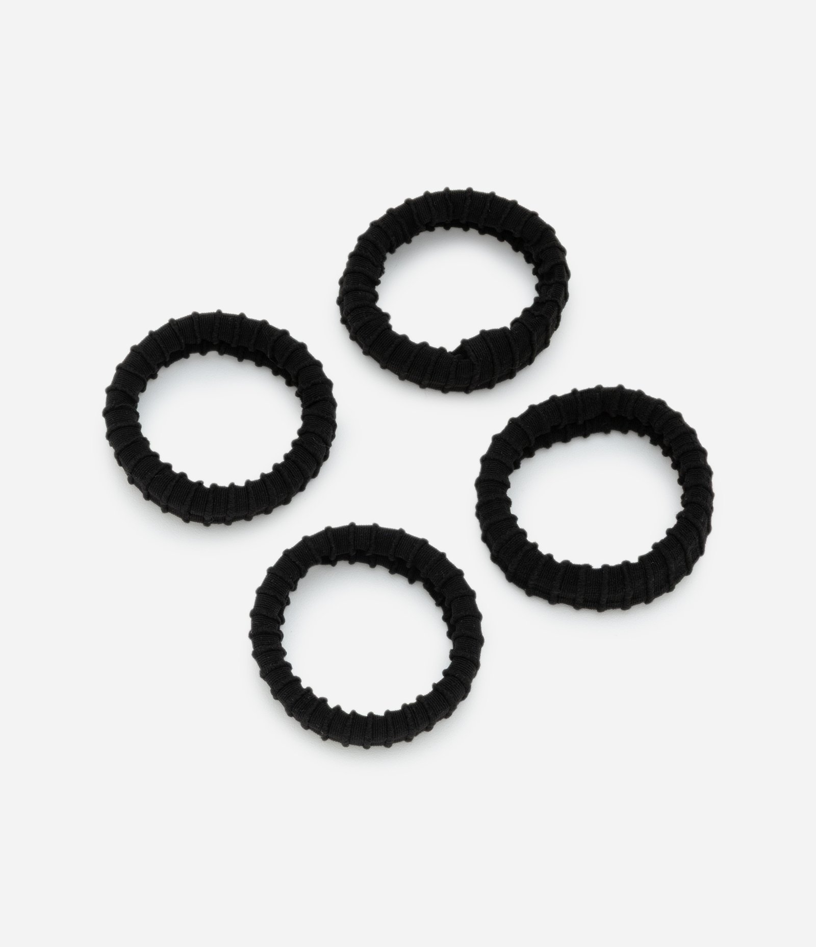 Kit 04 Elástico de Cabelo Larguinhas e Texturizadas Preto 1