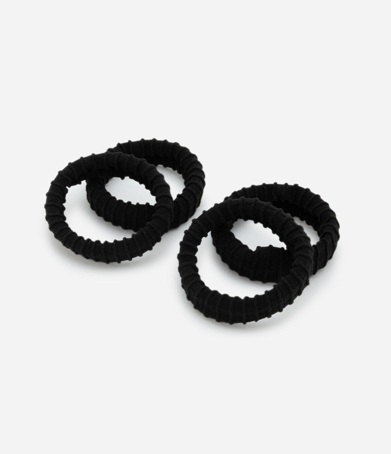 Kit 04 Elástico de Cabelo Larguinhas e Texturizadas Preto 2