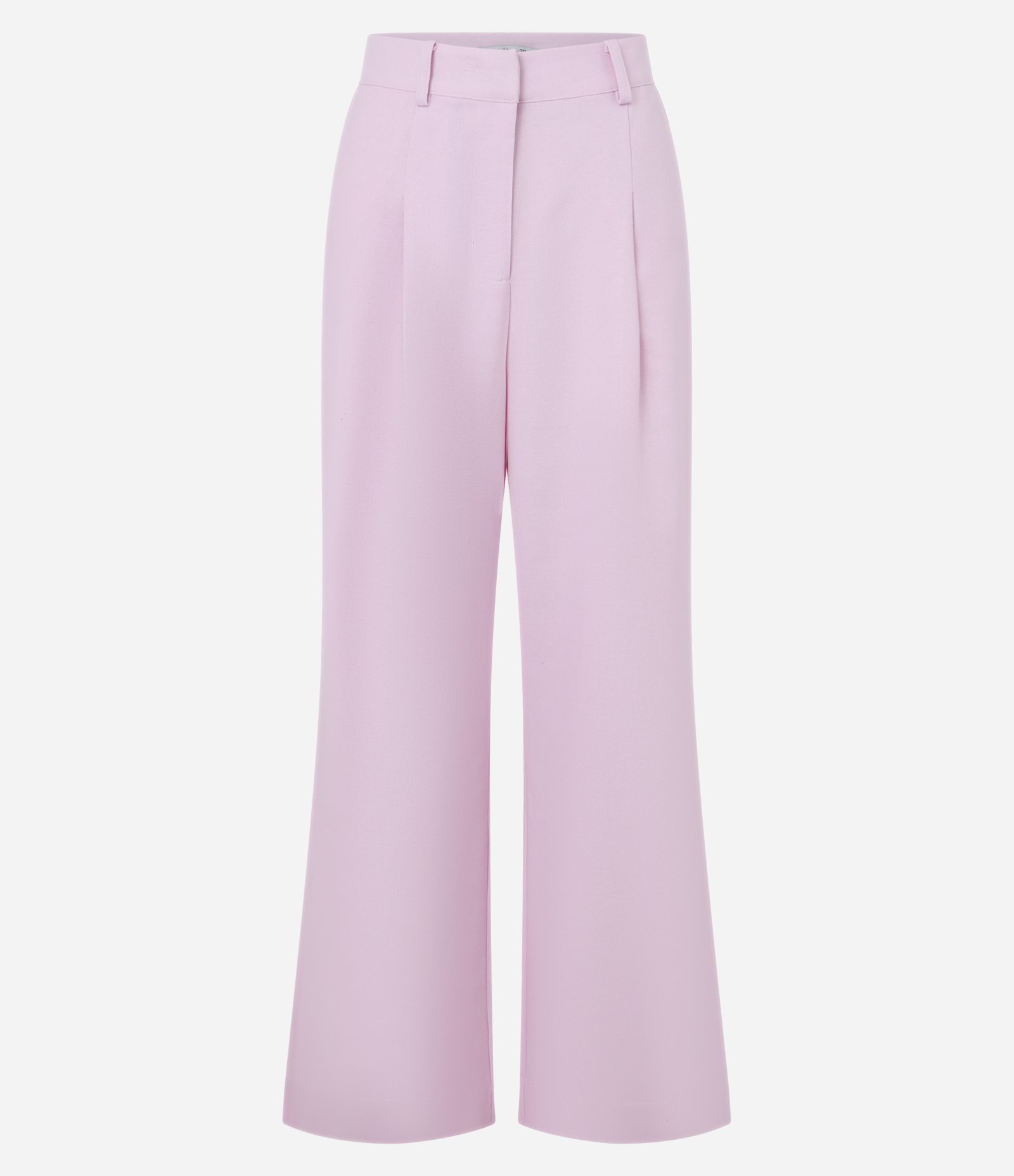 Calça Pantalona Cintura Alta com Linho e Pregas Rosa 5