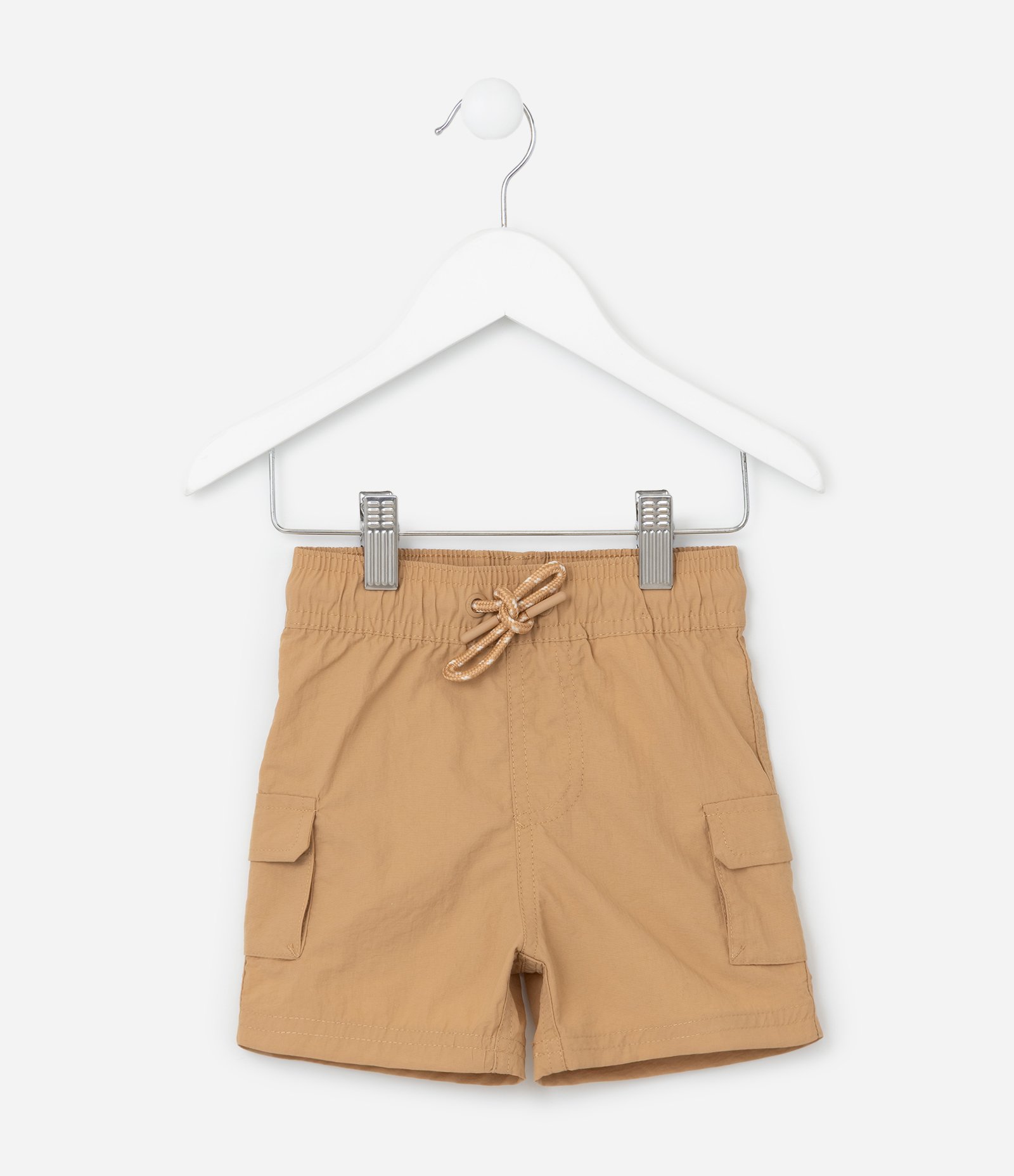 Bermuda Infantil com Bolsos Cargo - Tam 1 a 6 Anos Bege 2