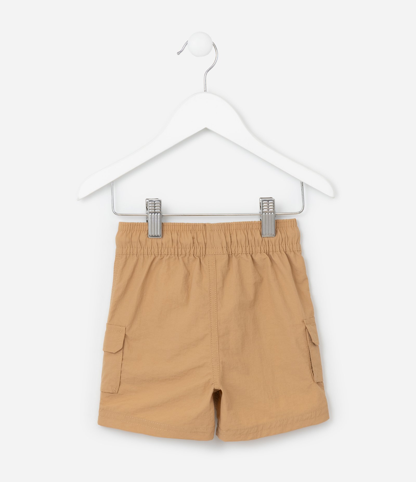 Bermuda Infantil com Bolsos Cargo - Tam 1 a 6 Anos Bege 3