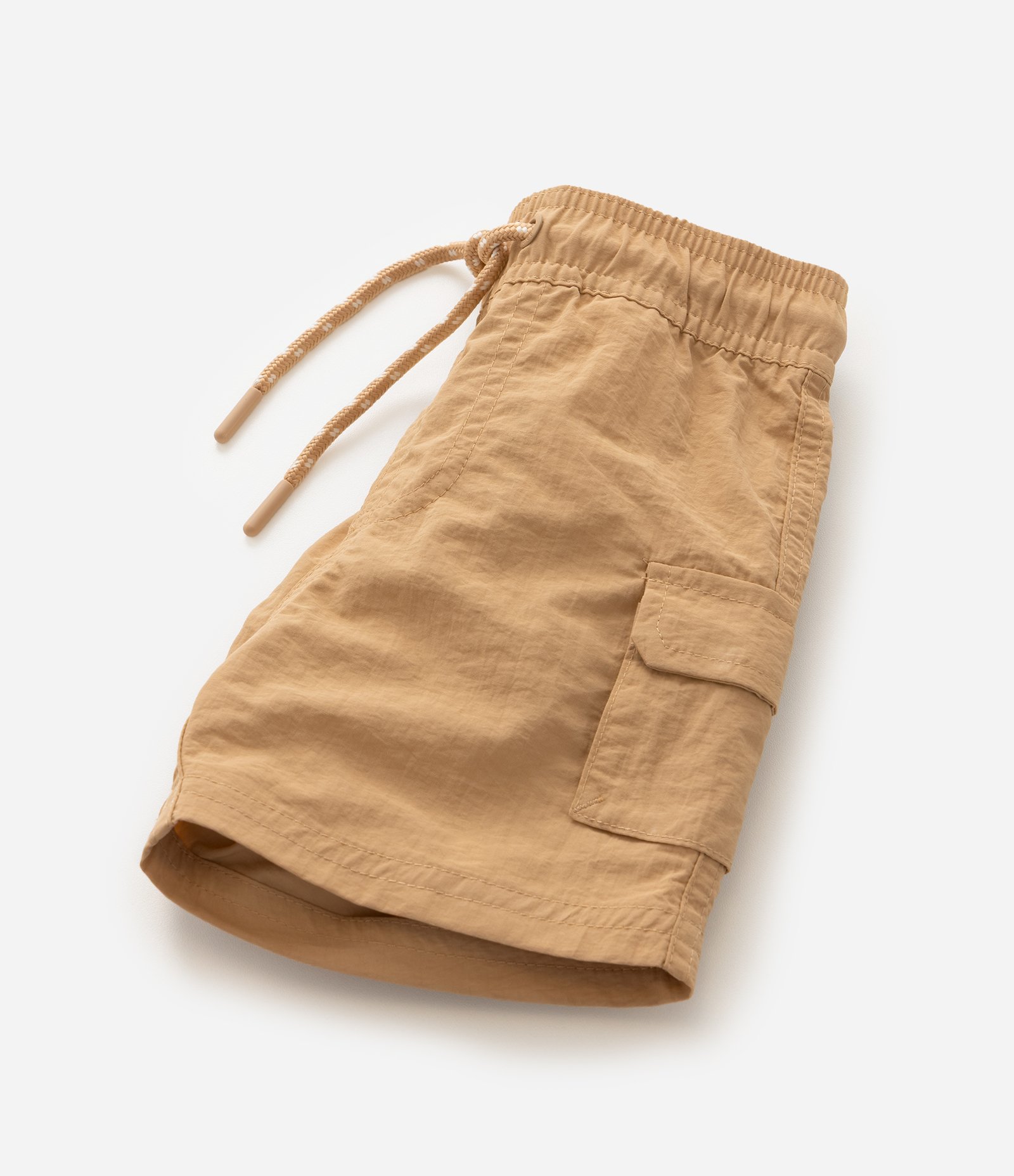 Bermuda Infantil com Bolsos Cargo - Tam 1 a 6 Anos Bege 5