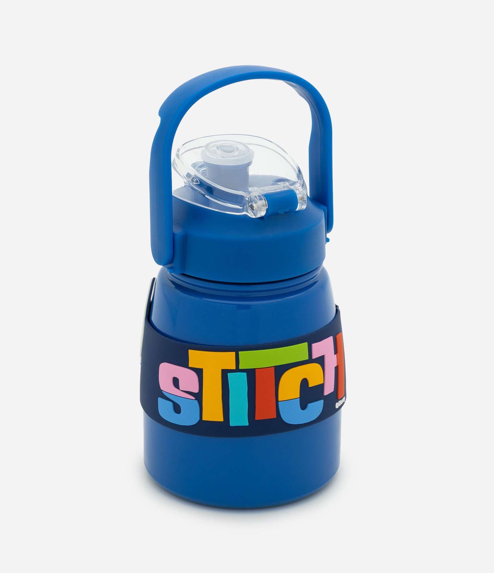Garrafa Térmica com Canudo e Silicone do Stitch 850ml Azul 2