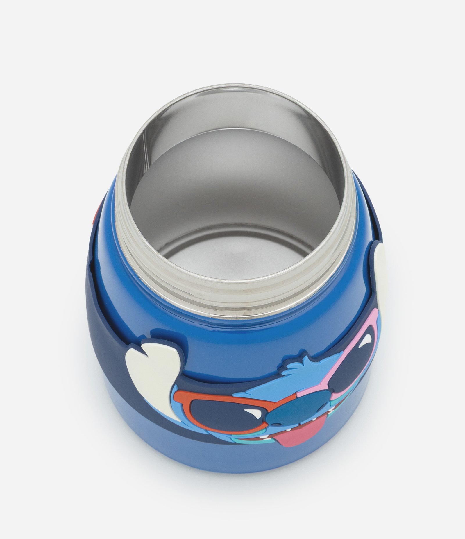 Garrafa Térmica com Canudo e Silicone do Stitch 850ml Azul 4