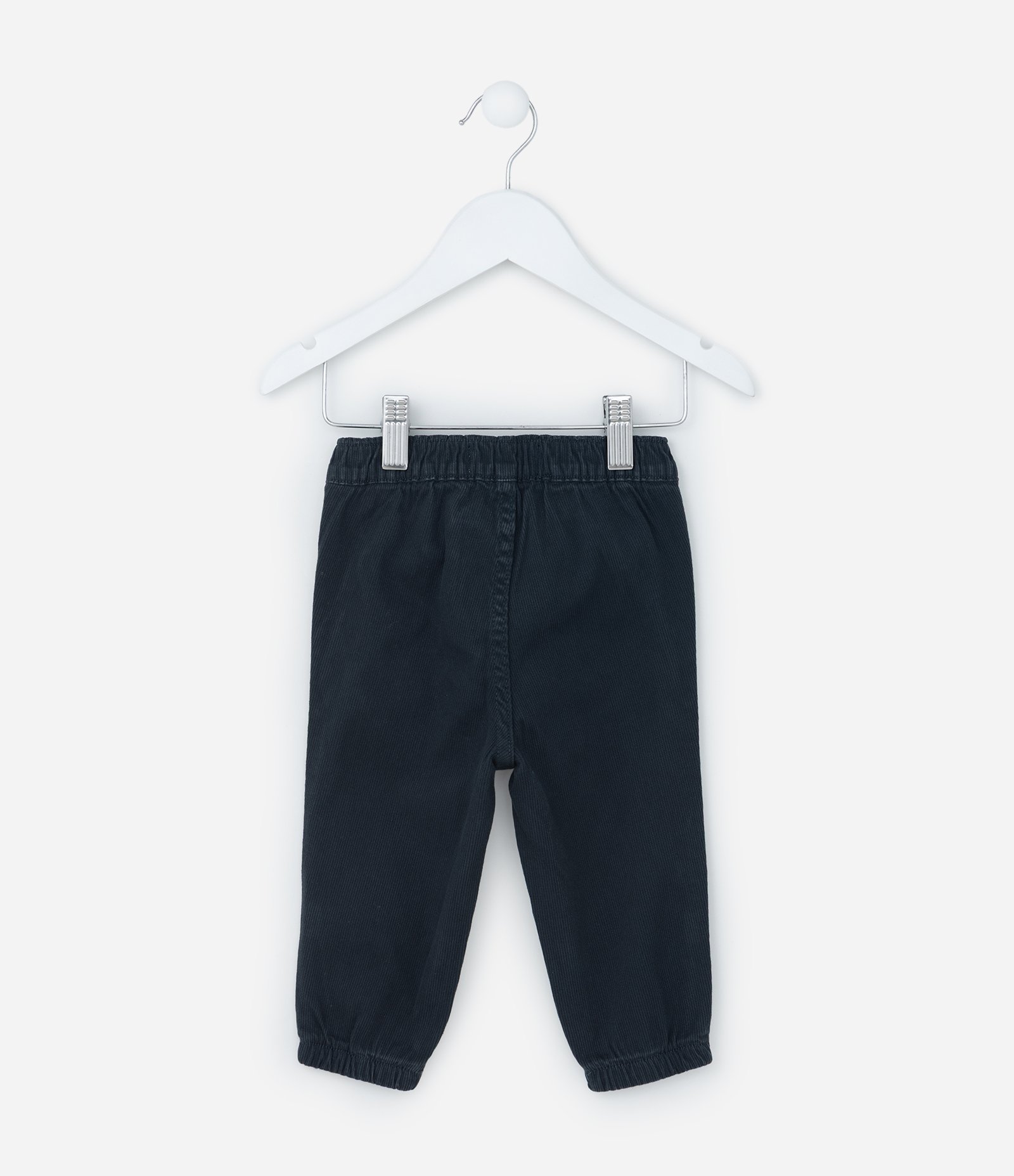 Calça Infantil em Veludo com Barra Elástica - Tam 0 a 18 meses Azul 2