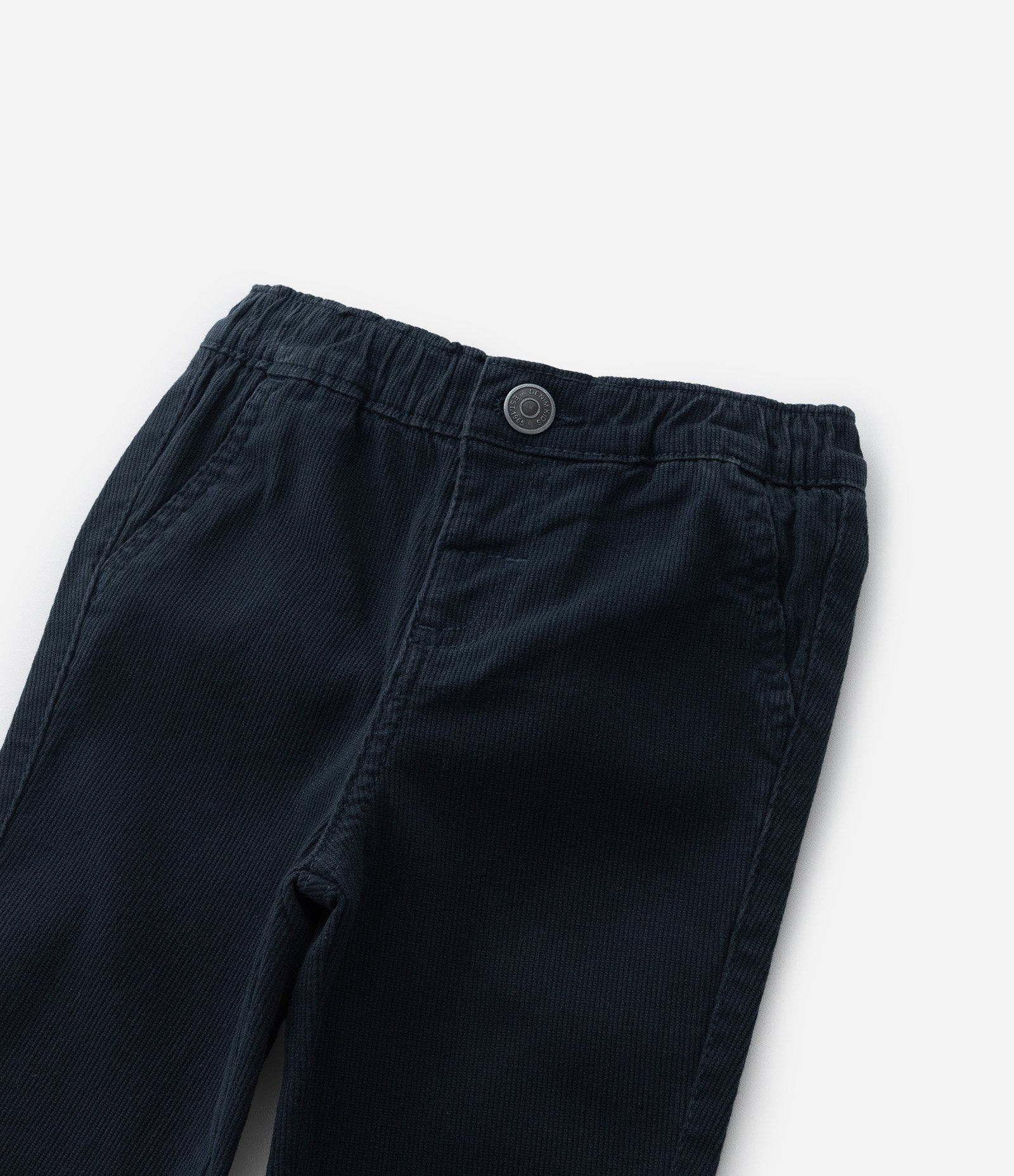 Calça Infantil em Veludo com Barra Elástica - Tam 0 a 18 meses Azul 5