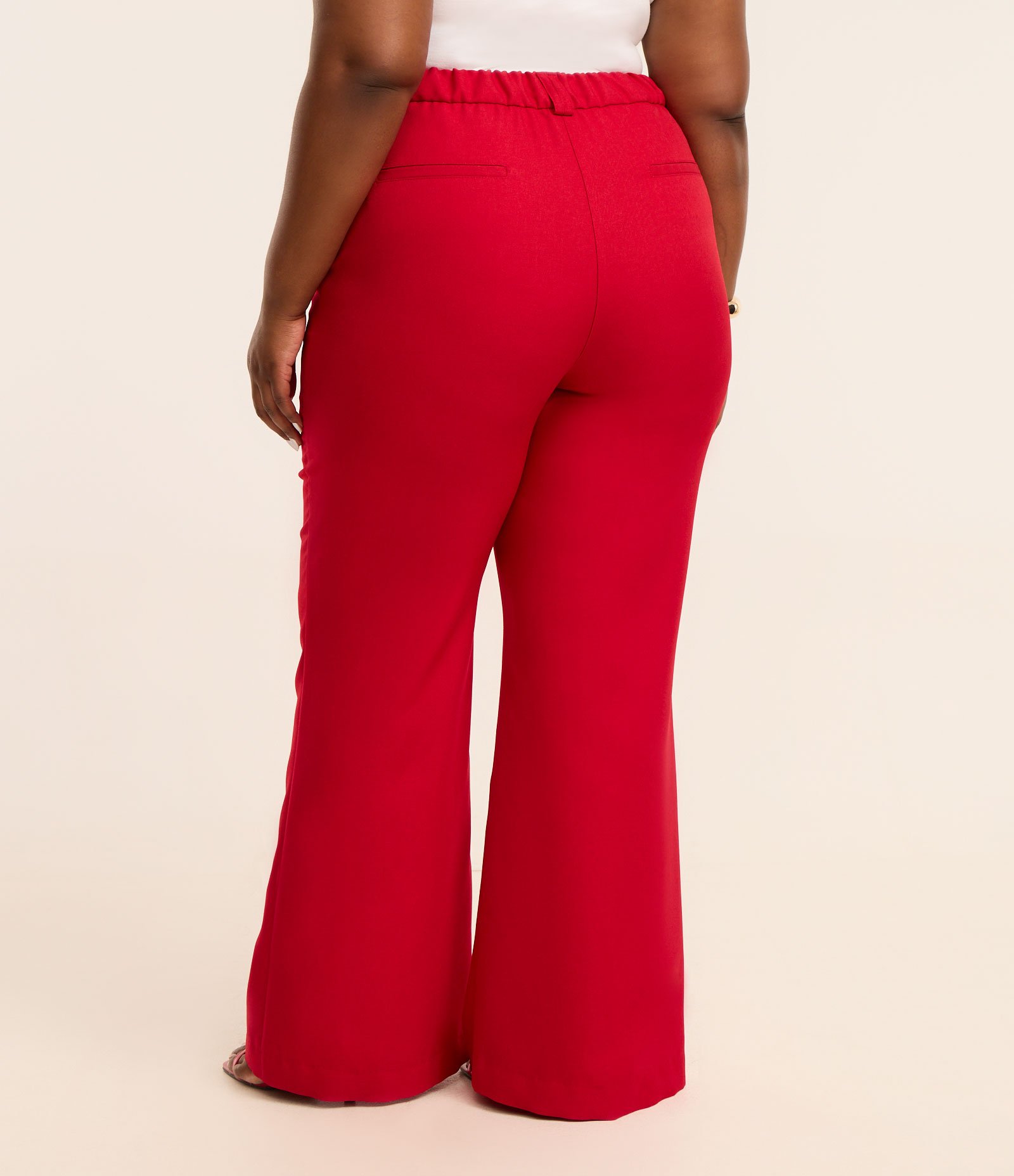 Calça Flare Coleção Rita Carreira Curve & Plus Size Vermelho 4