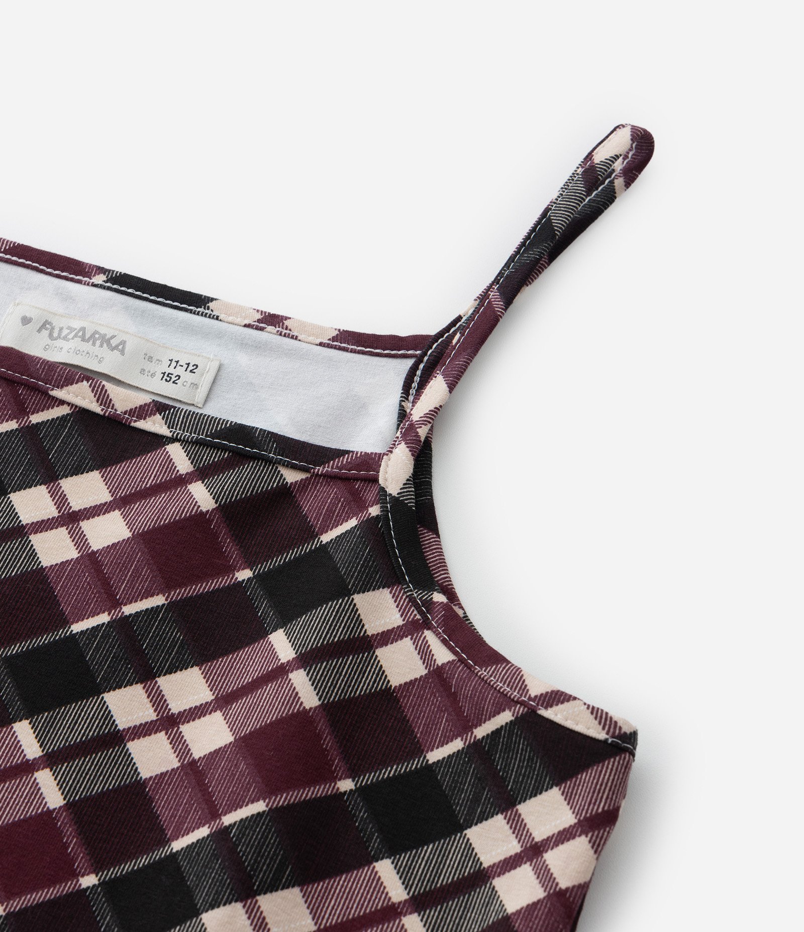 Vestido Infantil com Sobreposição e Estampa Xadrez - Tam 5 a 14 Anos Preto/Branco 5