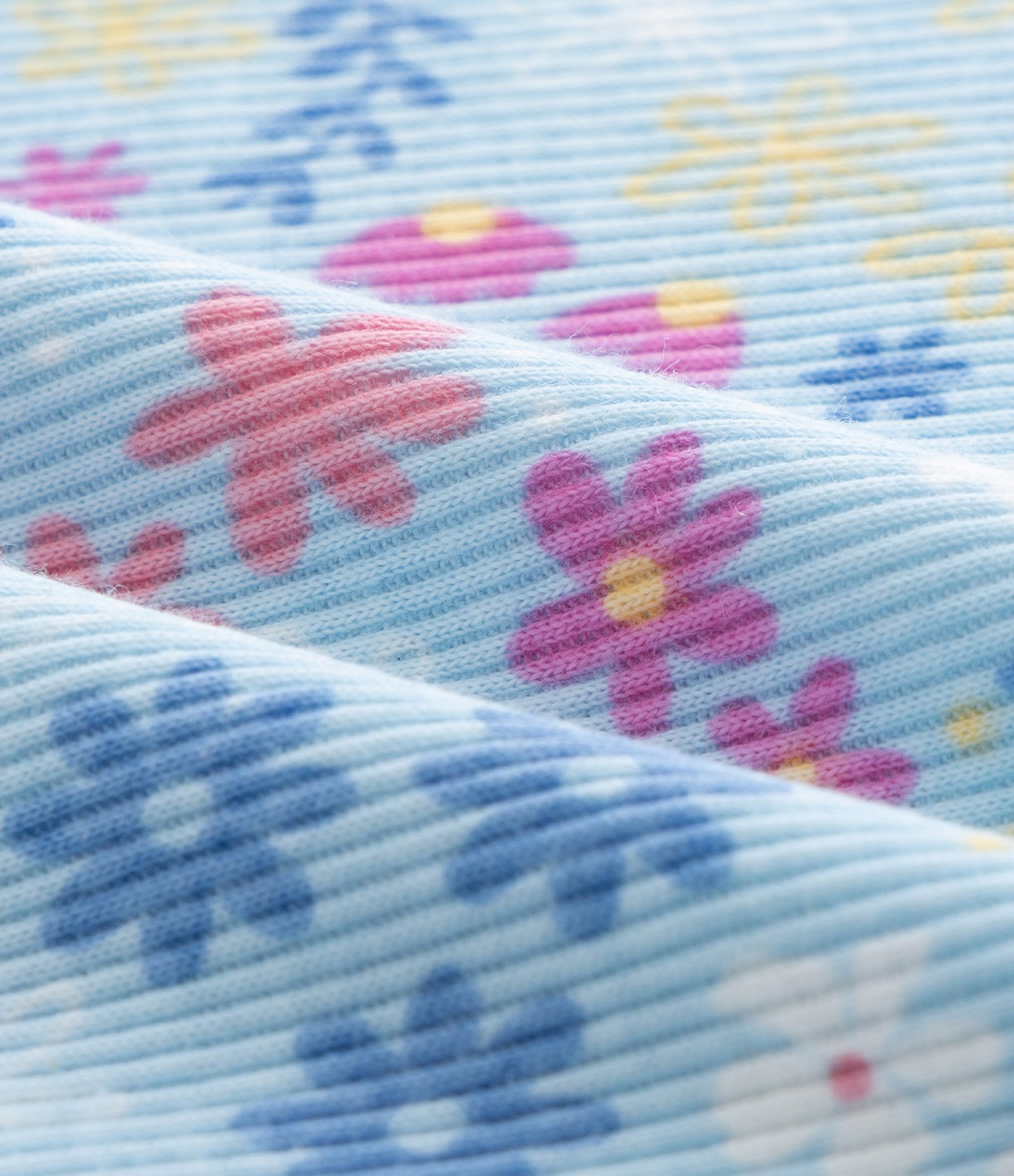 Regata infantil em Ribana com Babado Broderie - Tam 5 a 14 Anos Azul 3