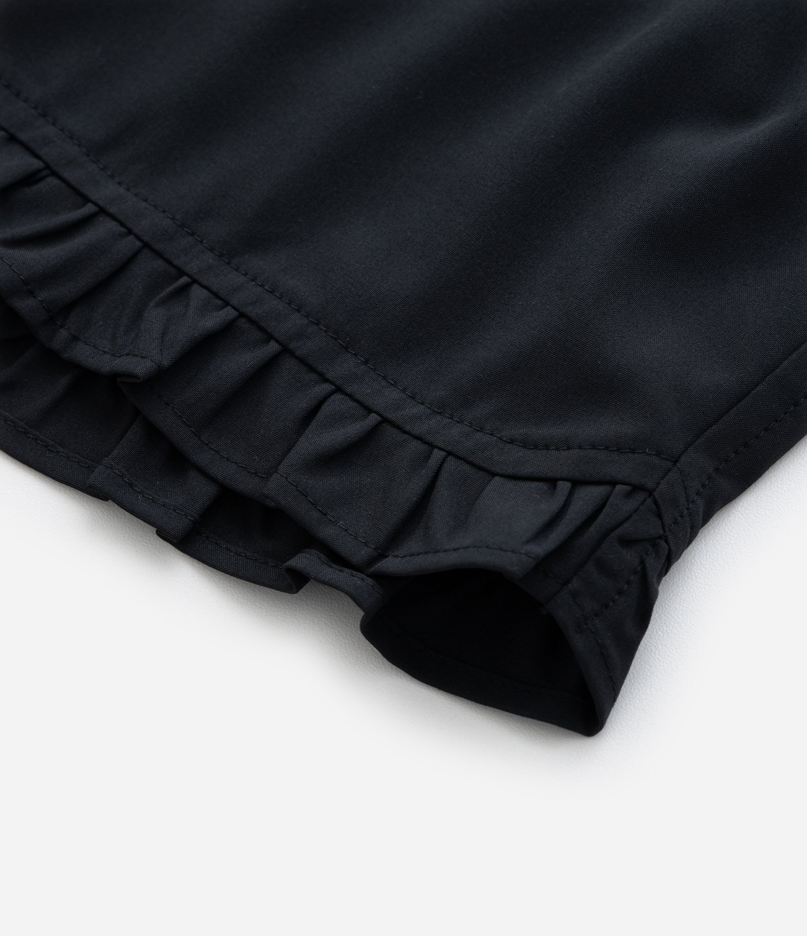 Short Infantil em Microfibra com Babados - Tam 5 A 14 Anos Preto 5