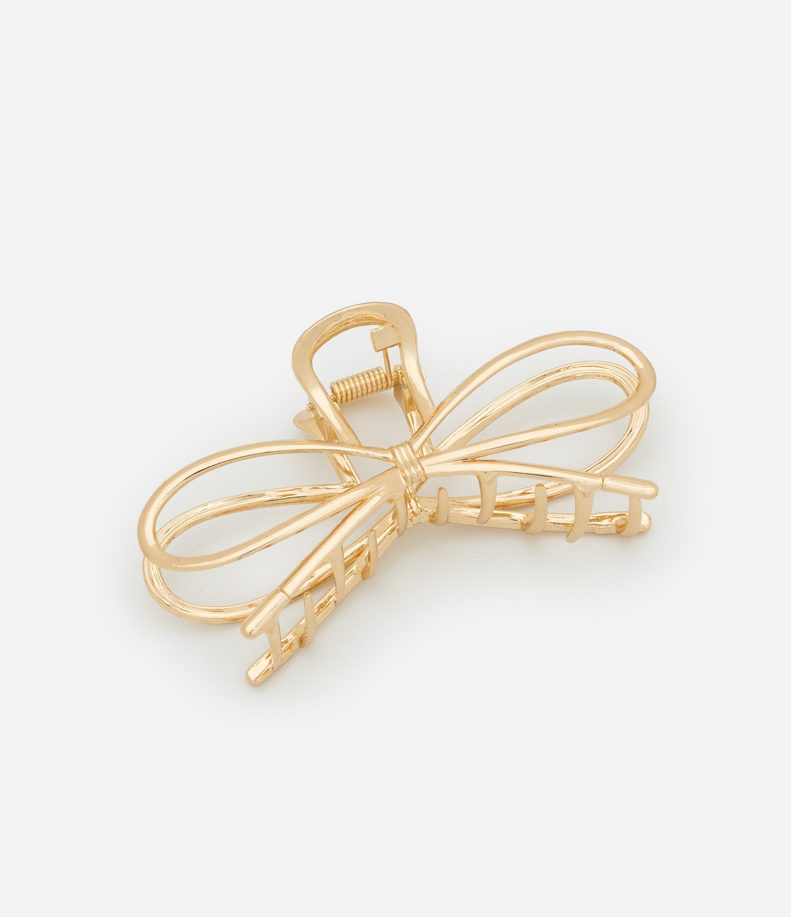 Piranha de Cabelo em Forma de Laço Vazado Dourado 1