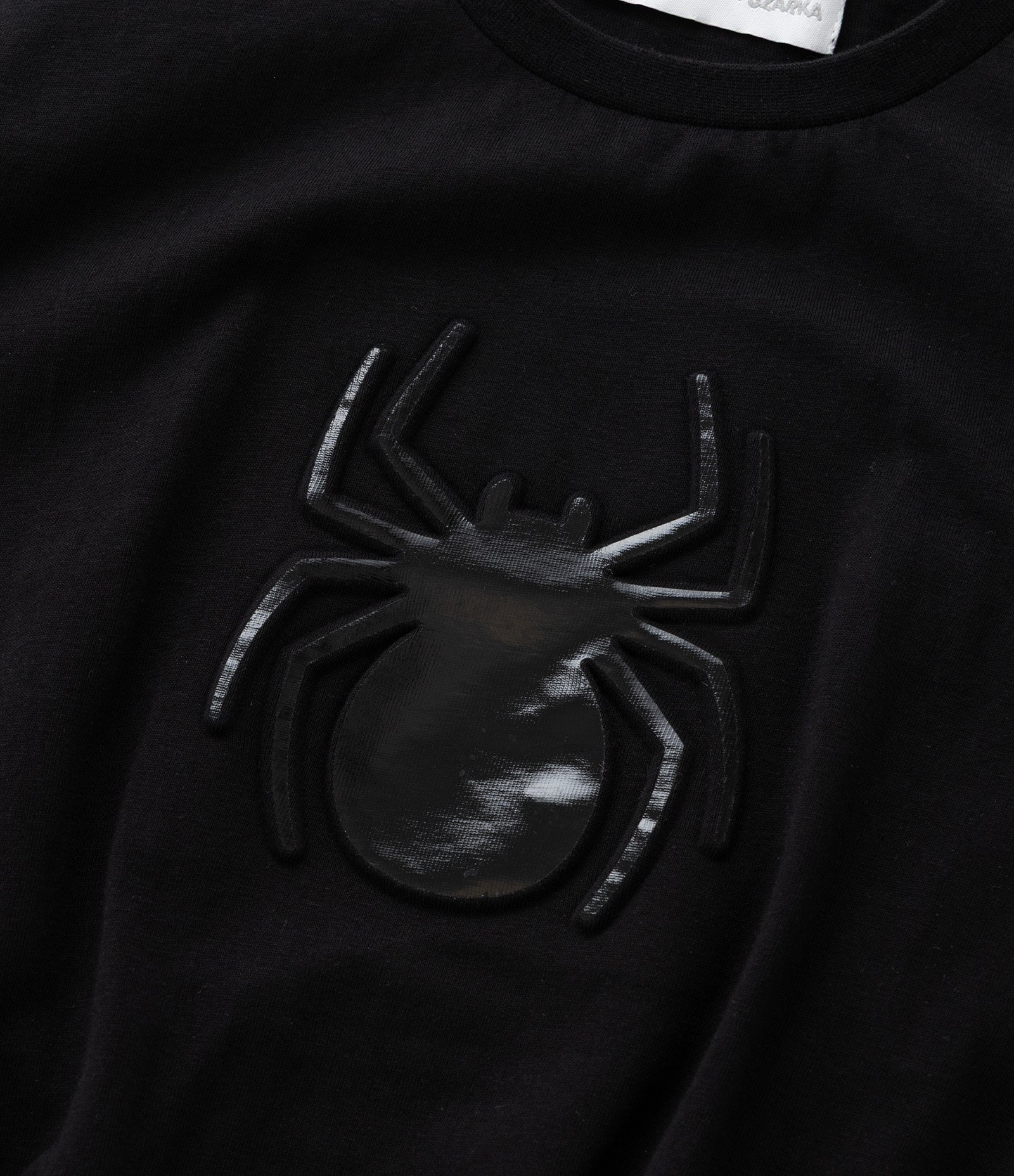 Camiseta Curta Infantil com Estampa Aranha em Foil - Tam 5 a 14 Anos Preto 6