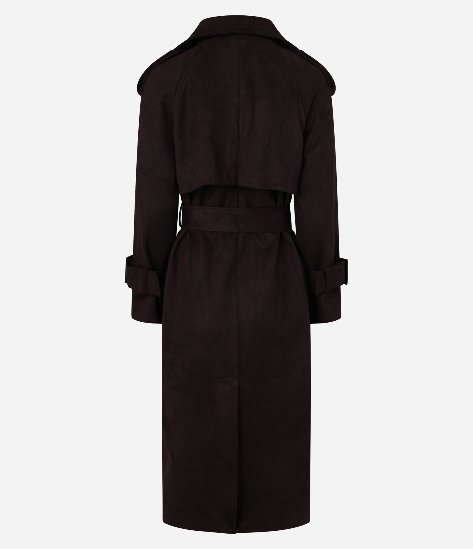 Trench Coat com Cinto Afivelado e Fivela no Punho Marrom 8