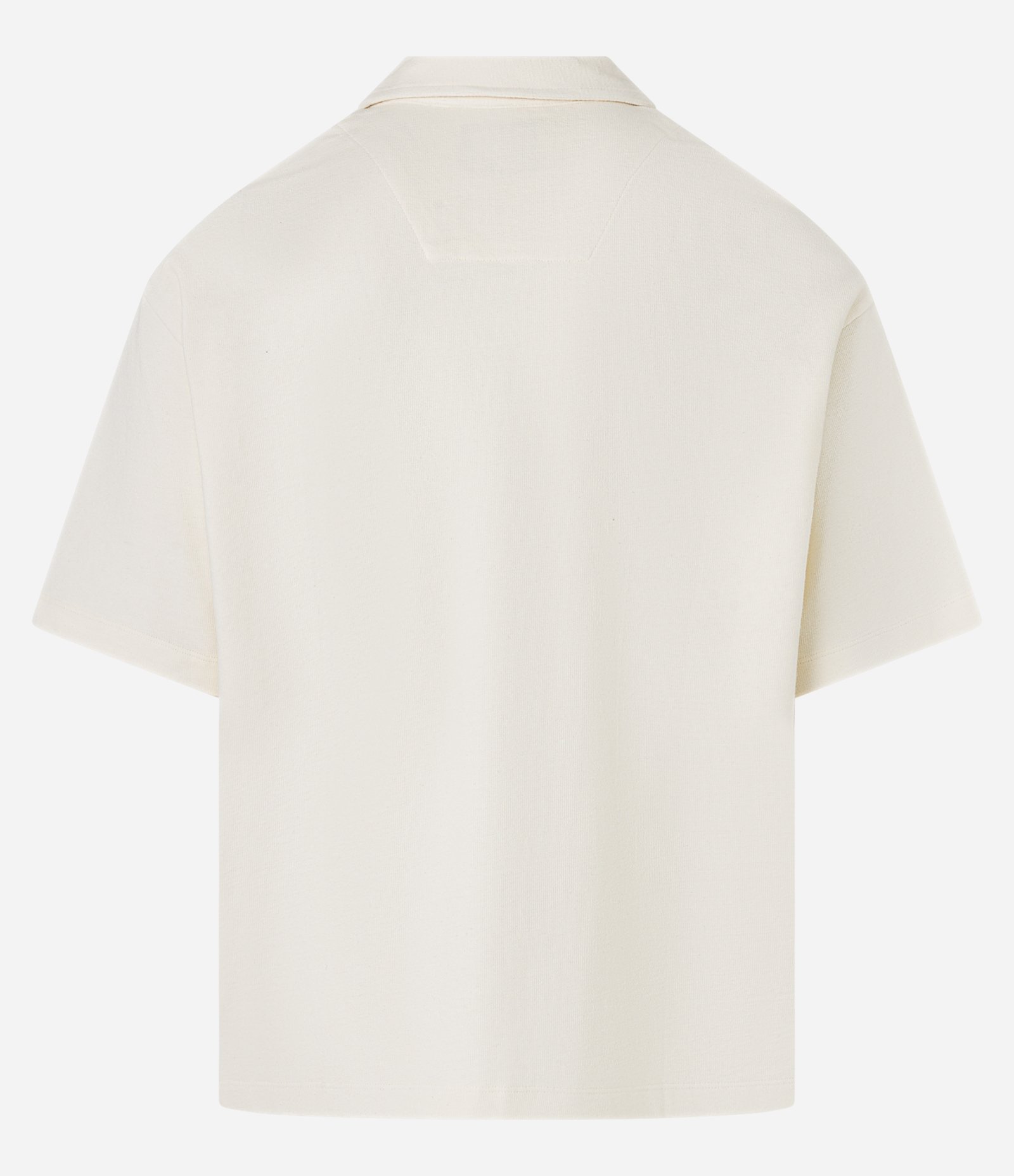 Camiseta Polo Boxy em Algodão com Textura Bege 8