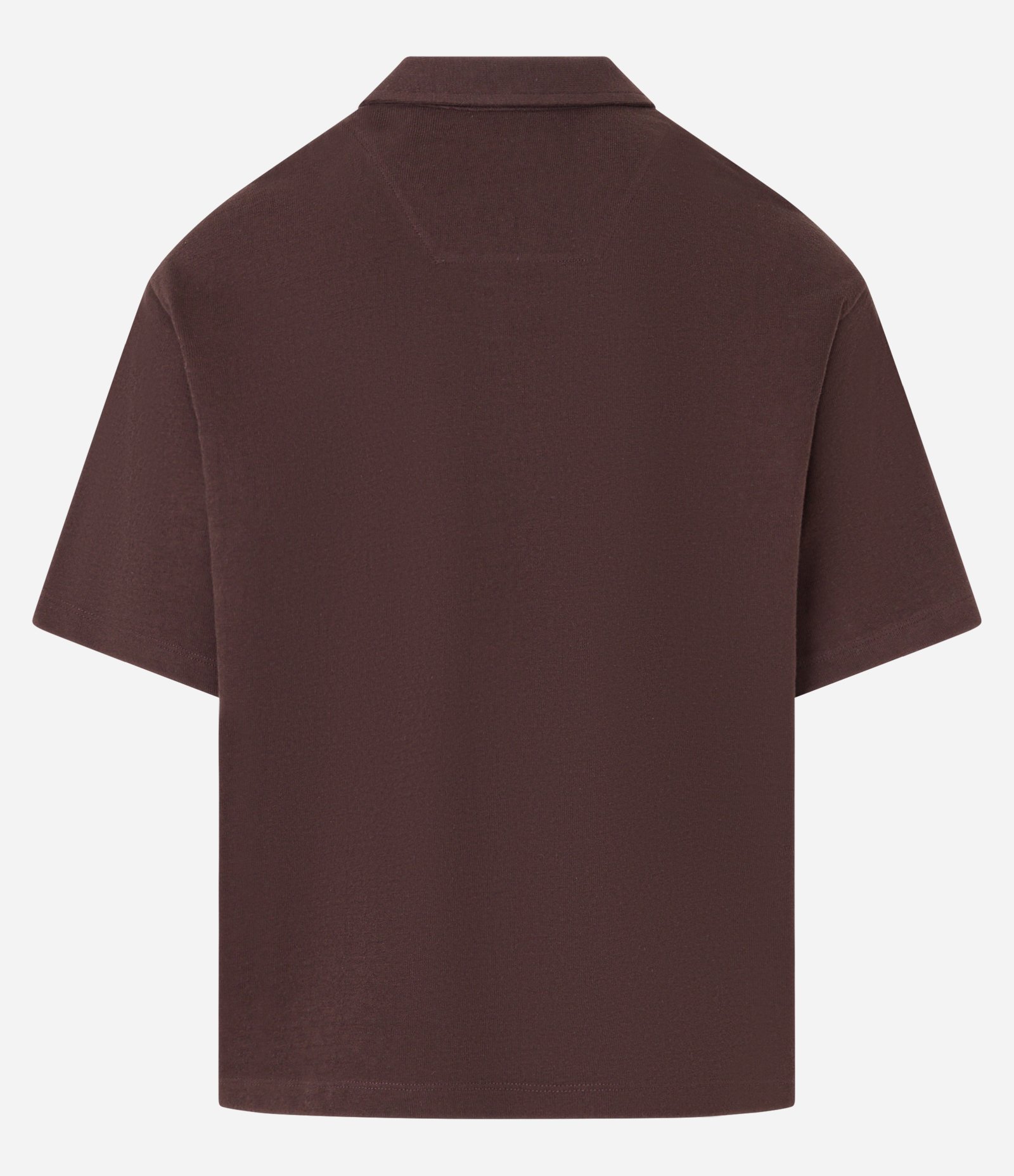 Camiseta Polo Boxy em Algodão com Textura Marrom 6