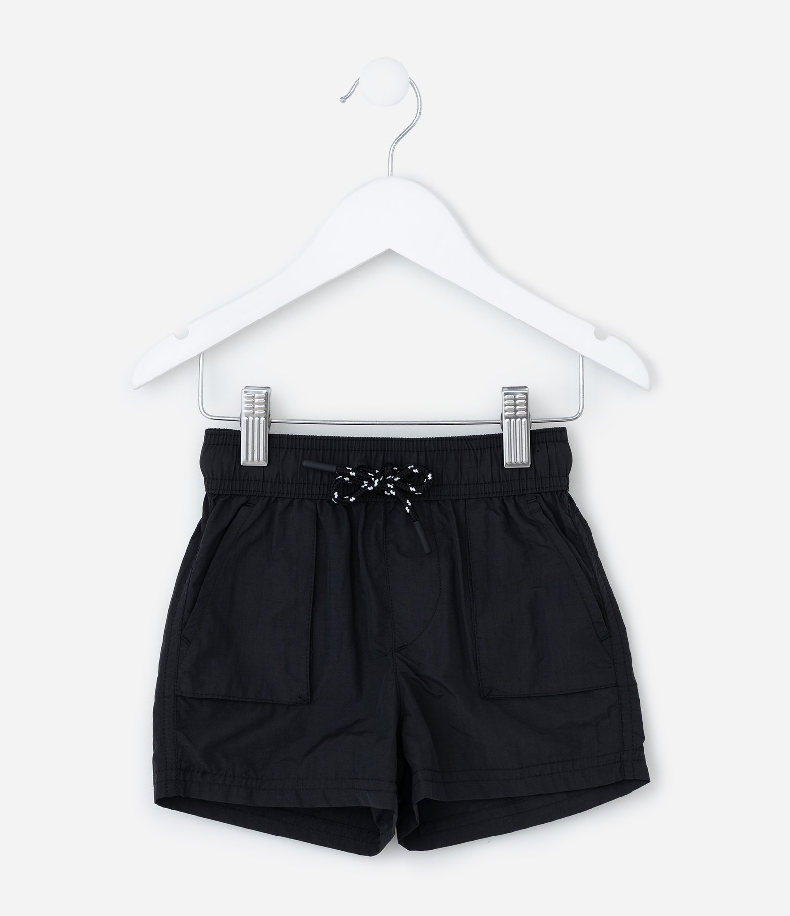 Bermuda Infantil em Microfibra com Bolsos - Tam 1 a 6 Anos Preto 1