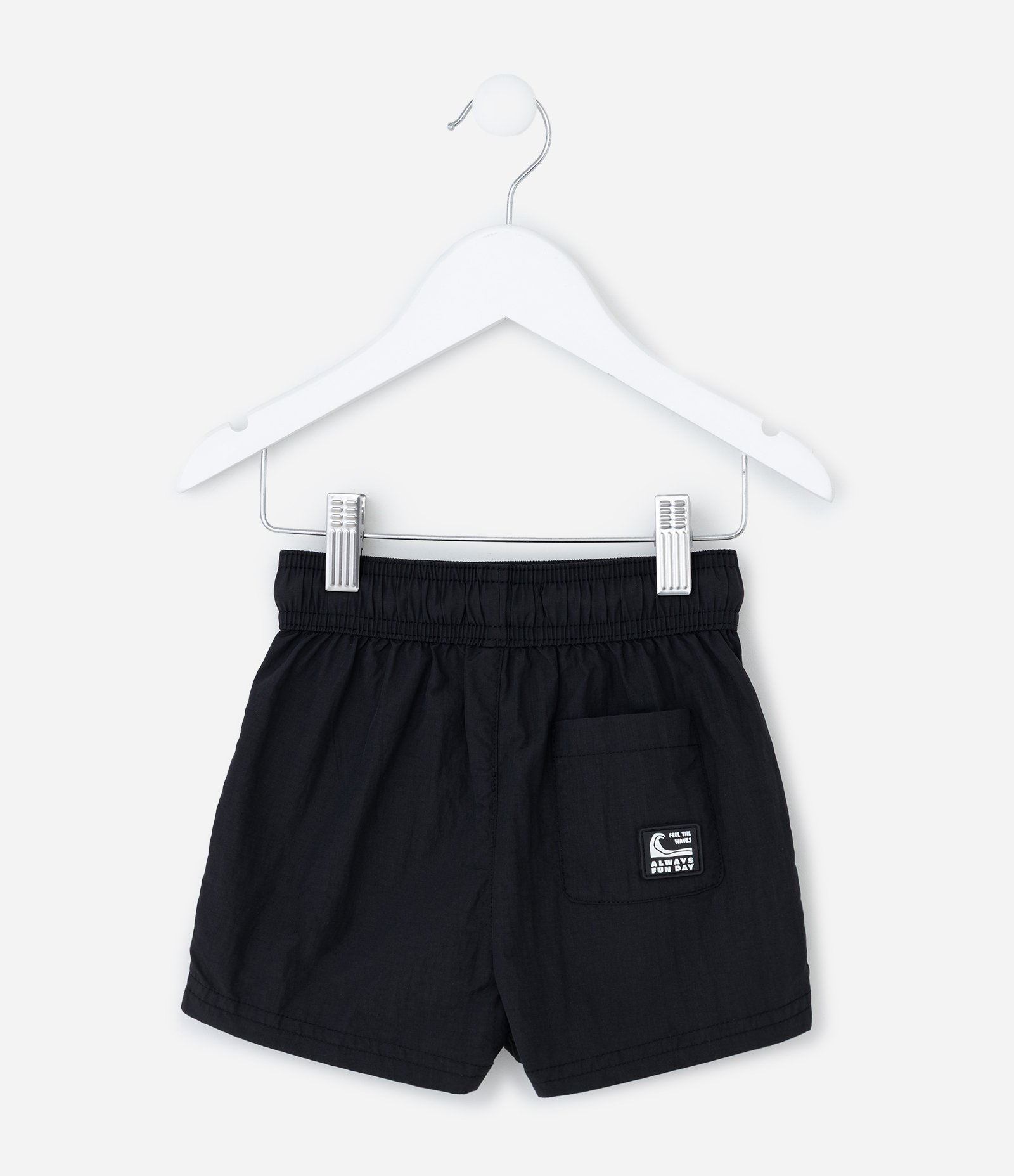 Bermuda Infantil em Microfibra com Bolsos - Tam 1 a 6 Anos Preto 2