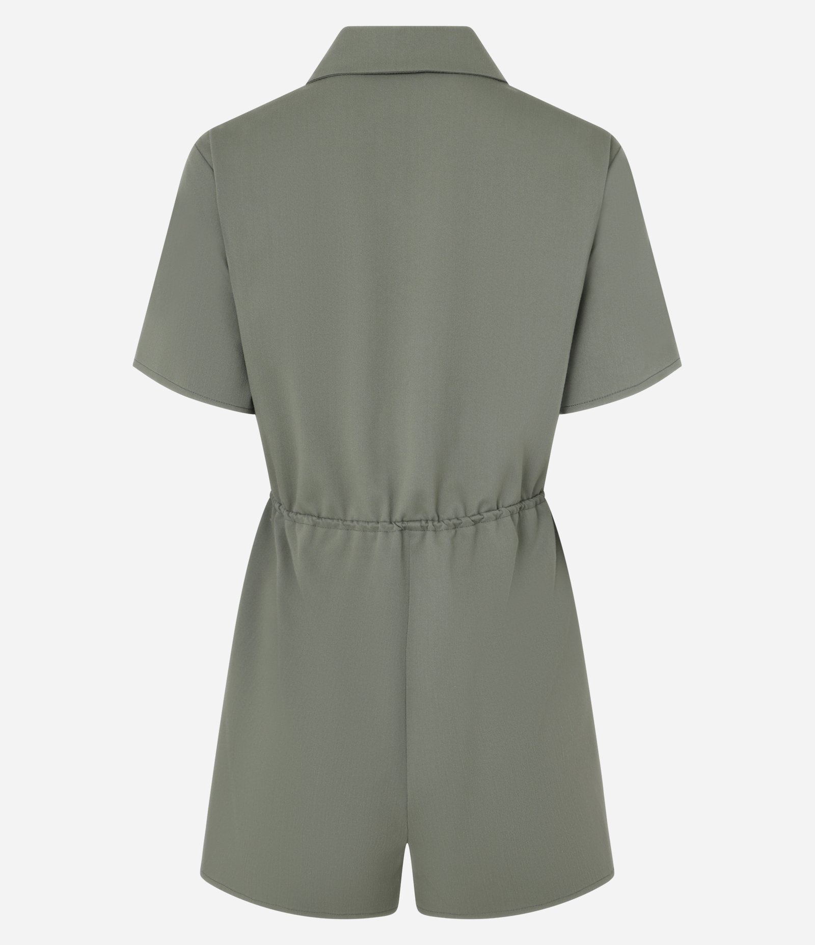 Macaquinho Viscose com Zíper Tratorado e Puxadores na Cintura Verde 6