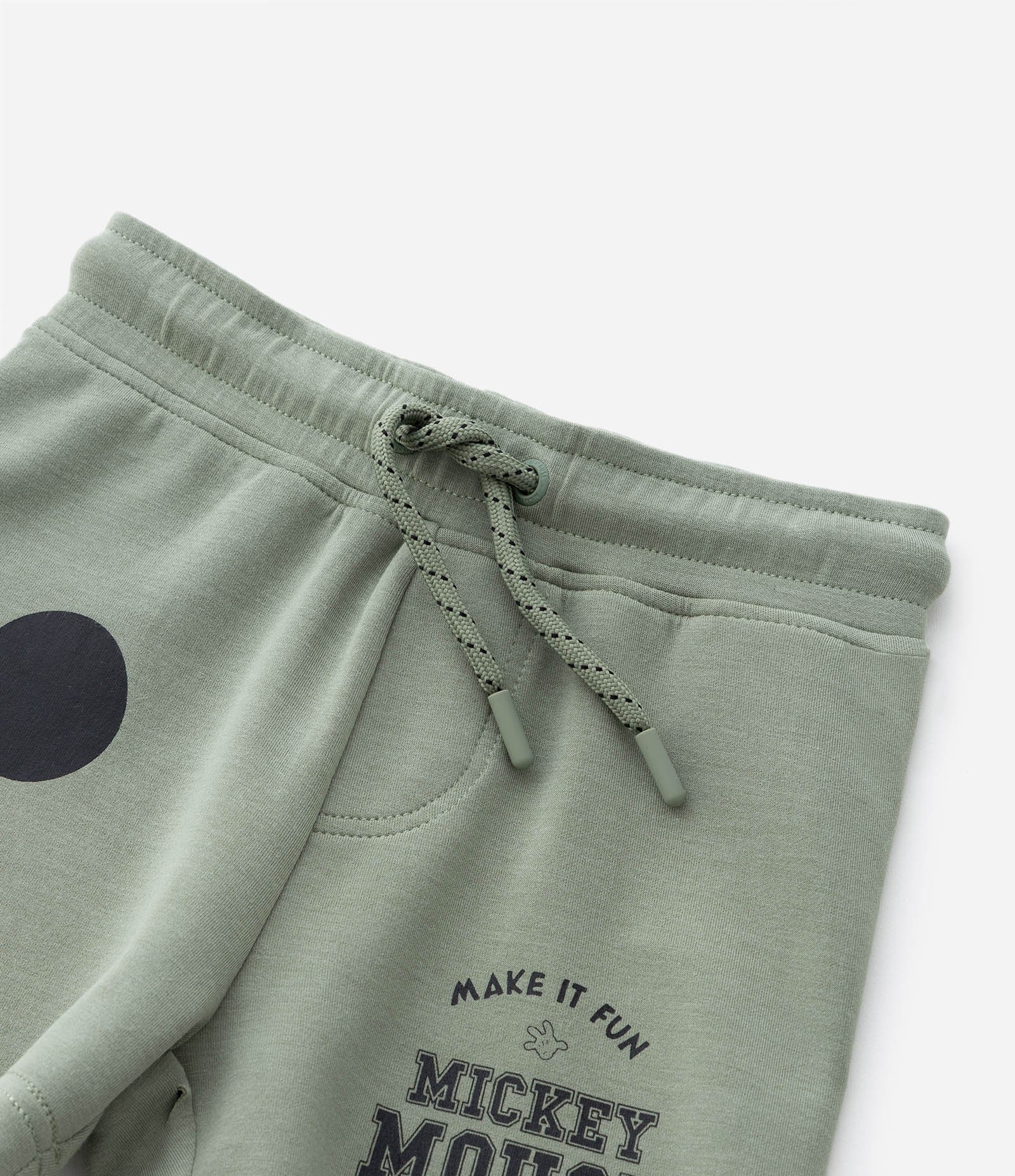 Bermuda Infantil em Modal com Estampa do Mickey - Tam 1 a 6 Anos Verde 5