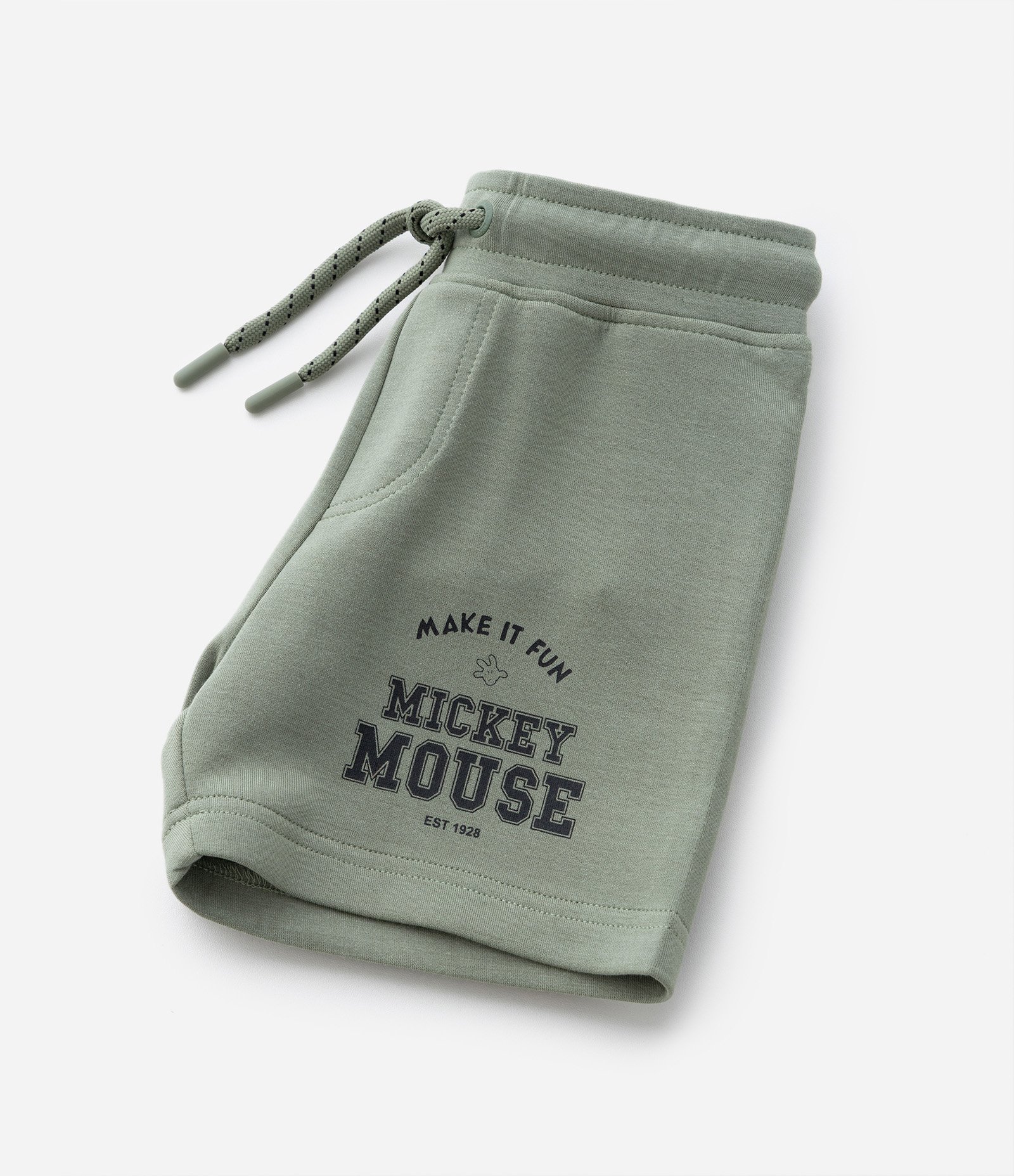 Bermuda Infantil em Modal com Estampa do Mickey - Tam 1 a 6 Anos Verde 6