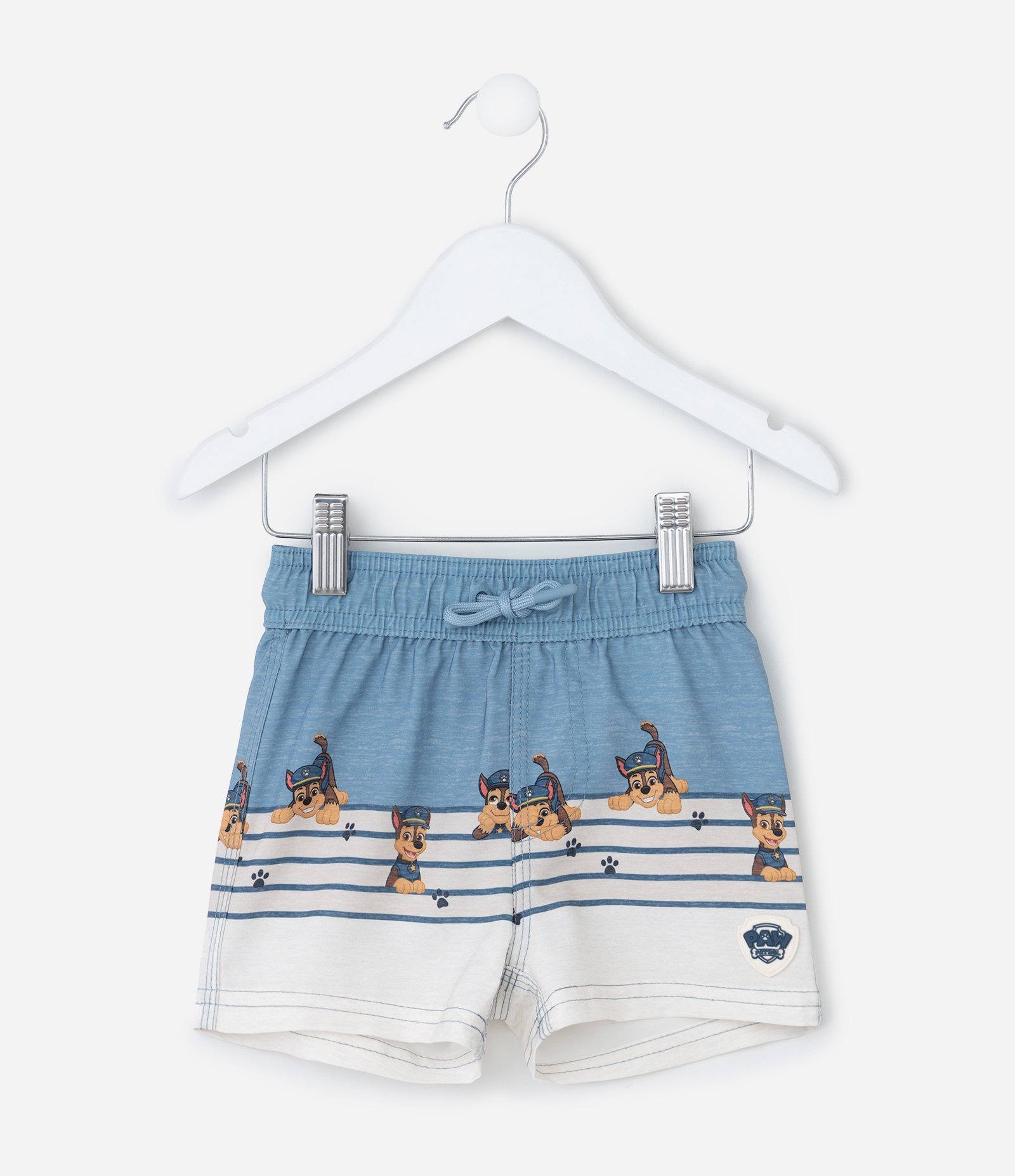 Bermuda Infantil com Estampa Listras Patrulha Canina - Tam 1 a 6 Anos Azul 1
