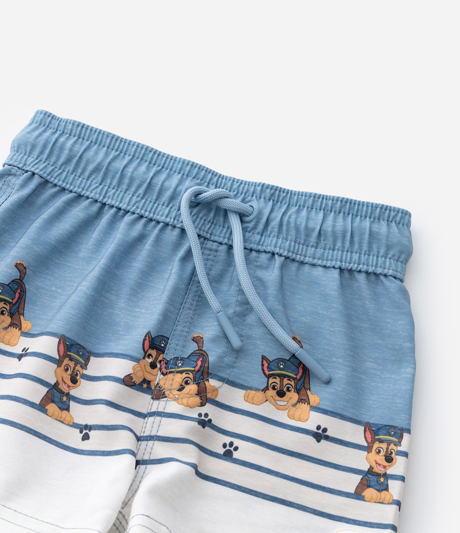 Bermuda Infantil com Estampa Listras Patrulha Canina - Tam 1 a 6 Anos Azul 5