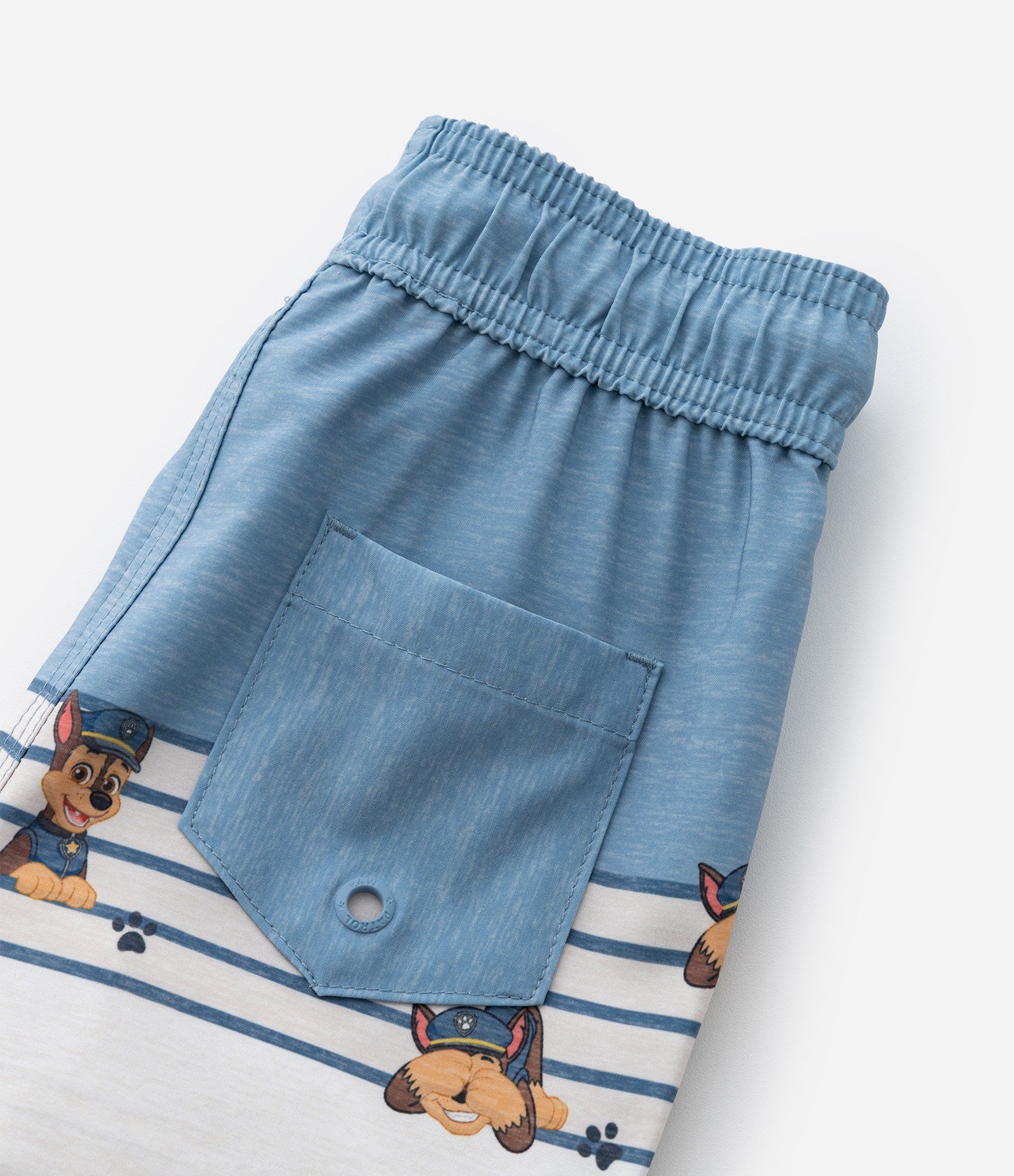 Bermuda Infantil com Estampa Listras Patrulha Canina - Tam 1 a 6 Anos Azul 7