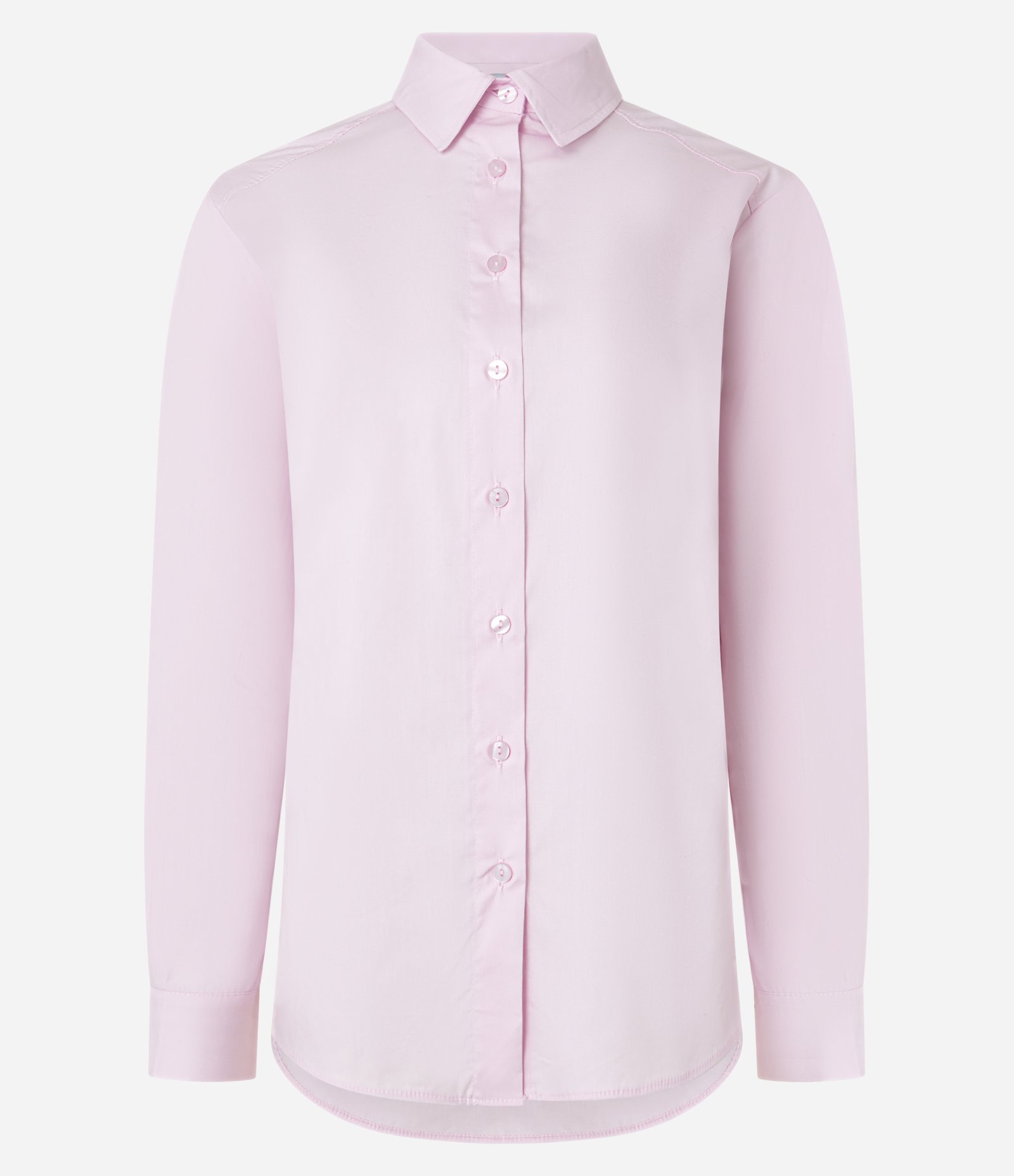 Camisa em Tricoline com Abotoamento Frontal Rosa 7