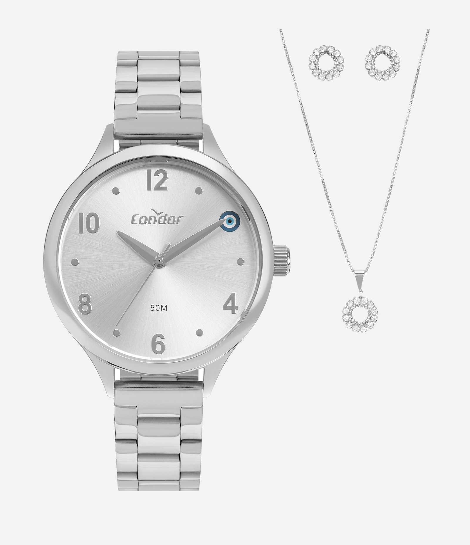 Relógio Analógico Feminino Condor PRATA 5