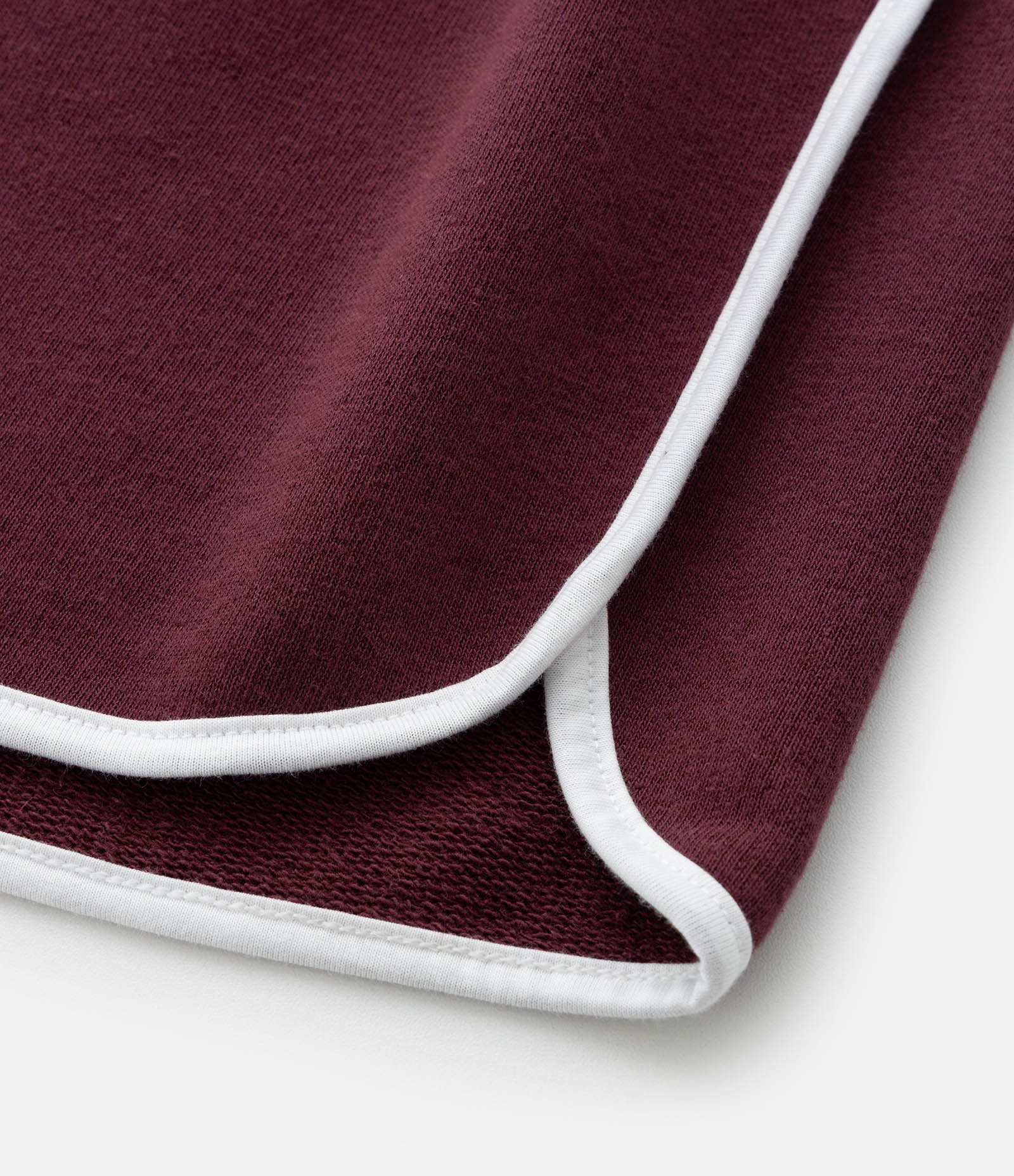 Short Infantil em Moletom com Viés Contrastante - Tam 5 a 14 Anos Vermelho Bordô 4