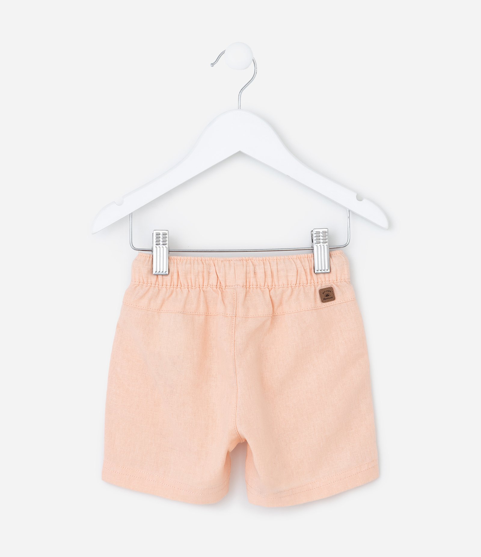 Bermuda Infantil em Linho com Bolsinho - Tam 1 a 5 Anos Laranja 3